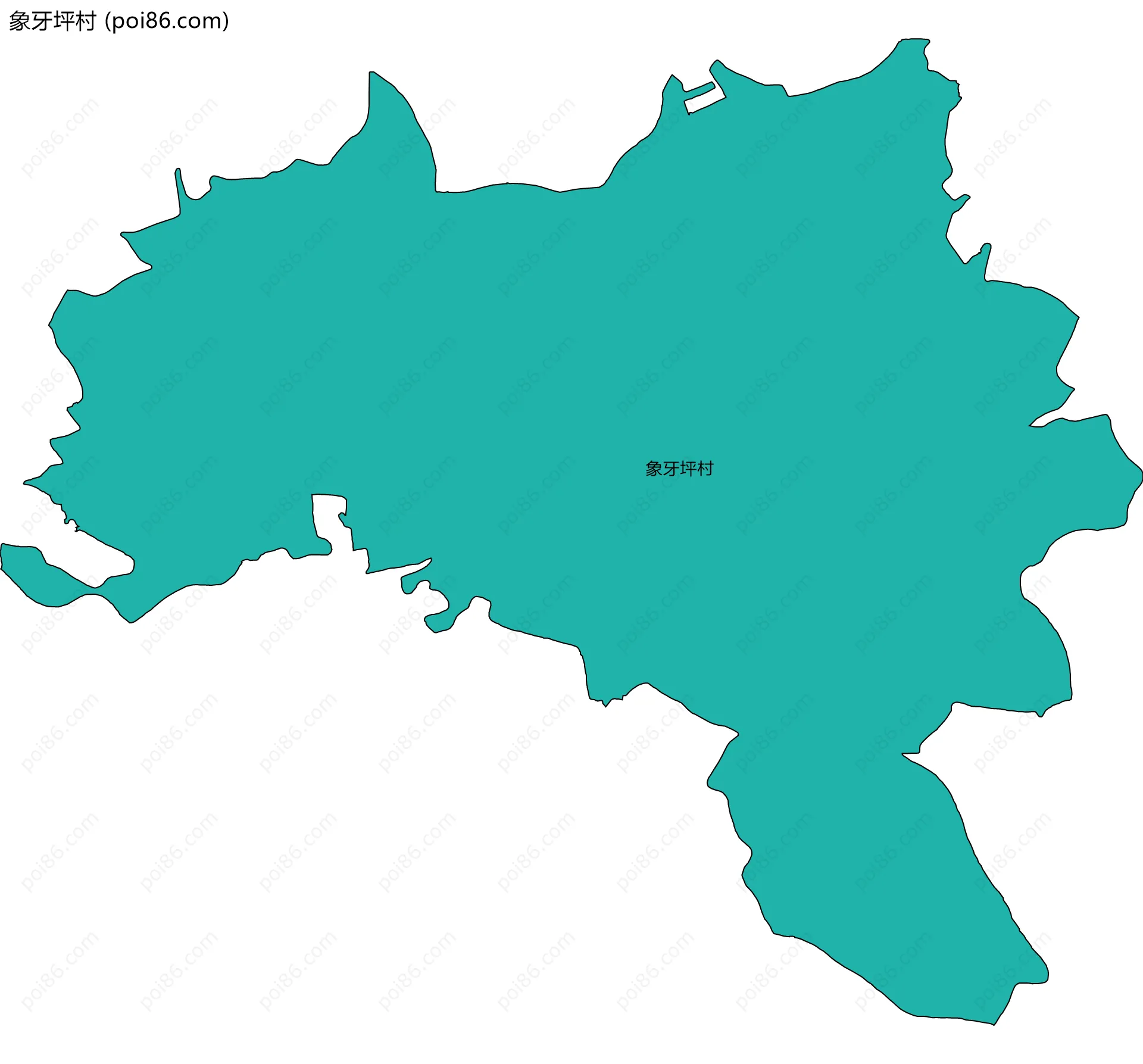 象牙坪村边界地图