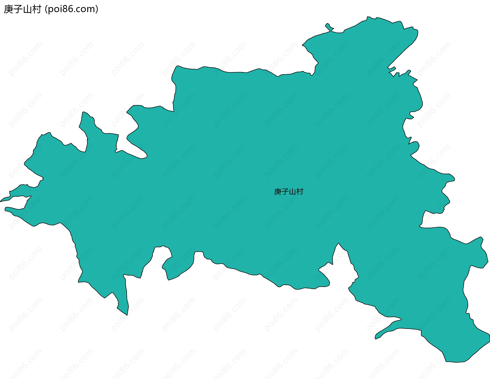 庚子山村边界地图