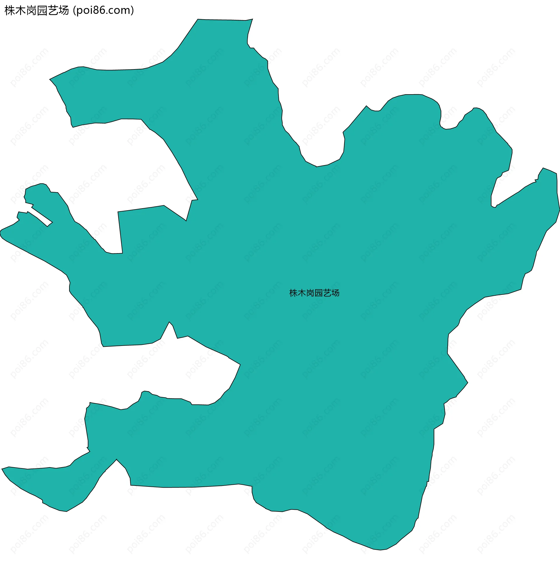 株木岗园艺场边界地图