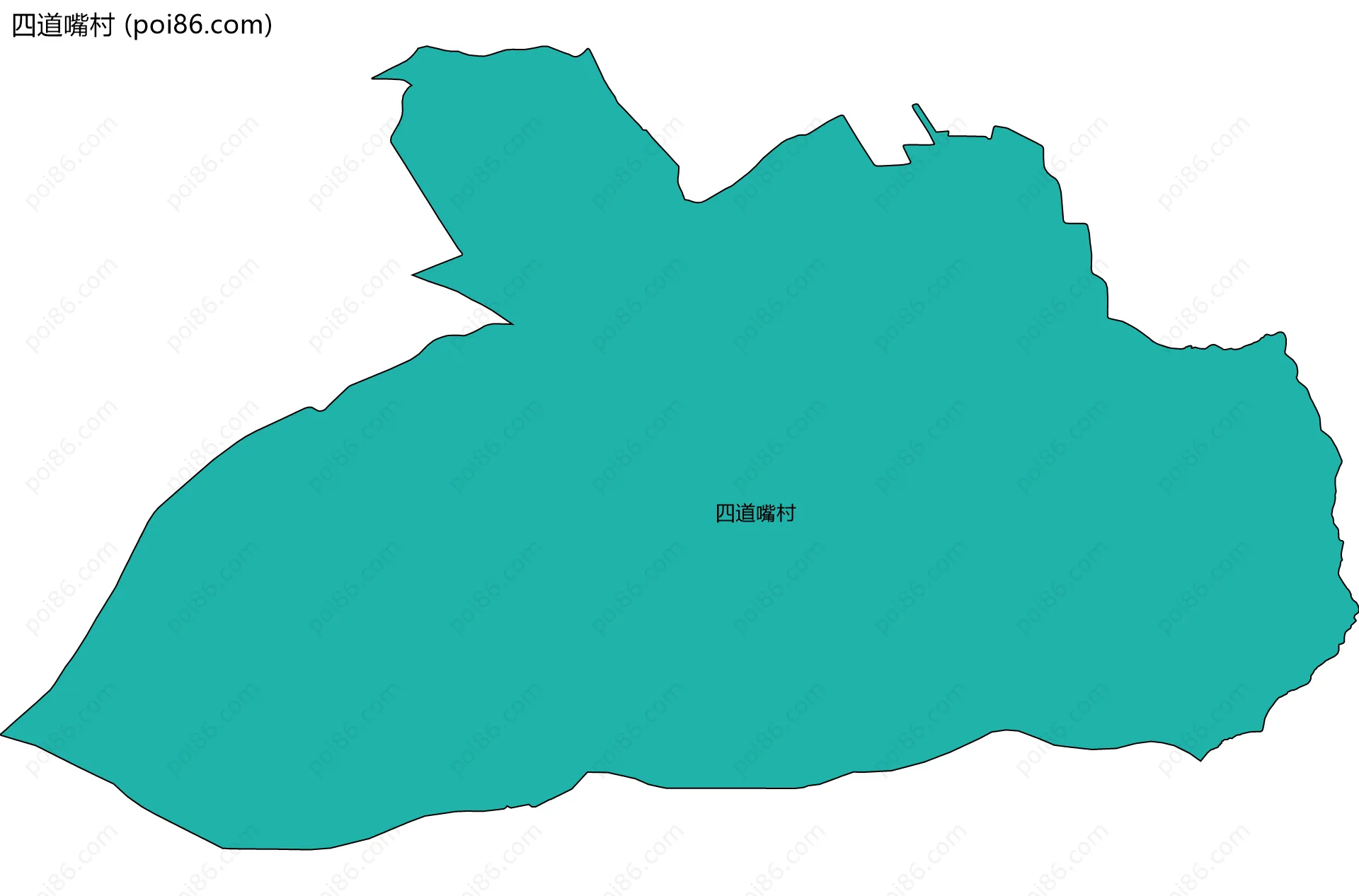 四道嘴村边界地图