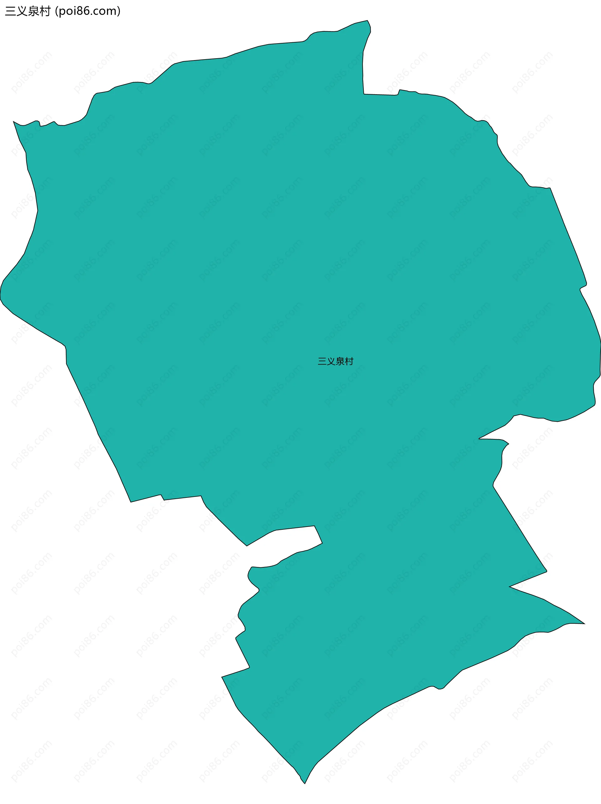 三义泉村边界地图