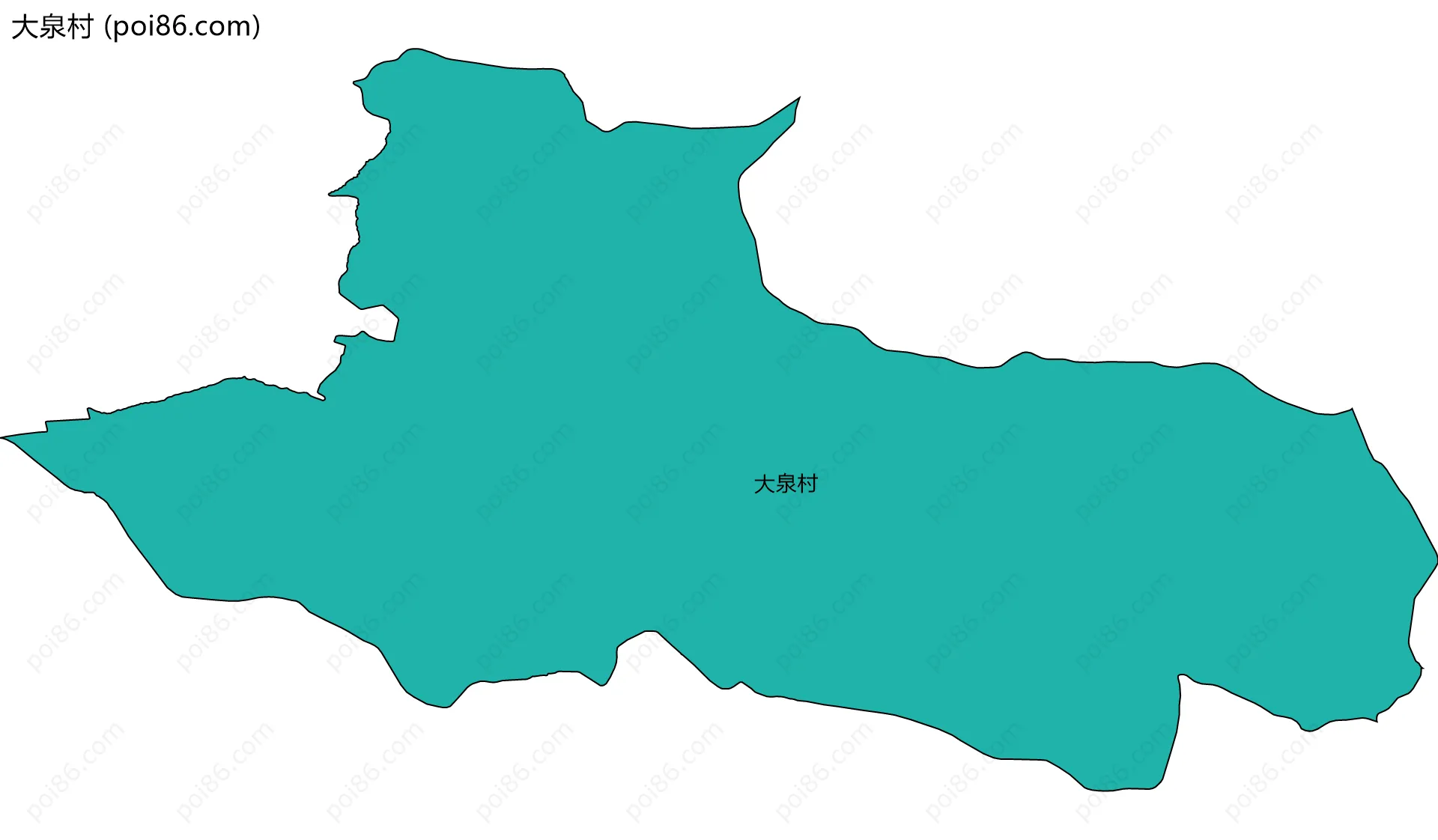 大泉村边界地图