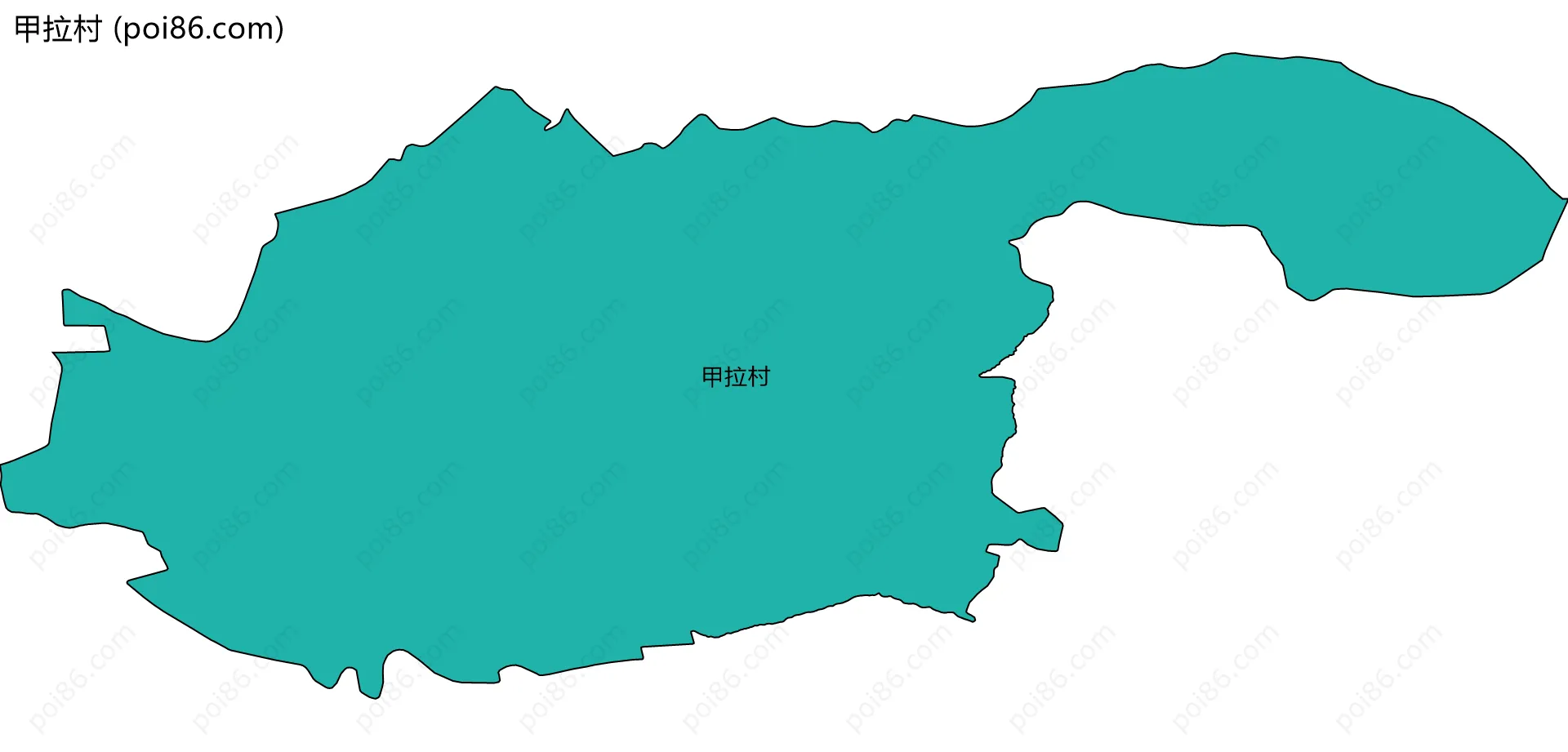 甲拉村边界地图