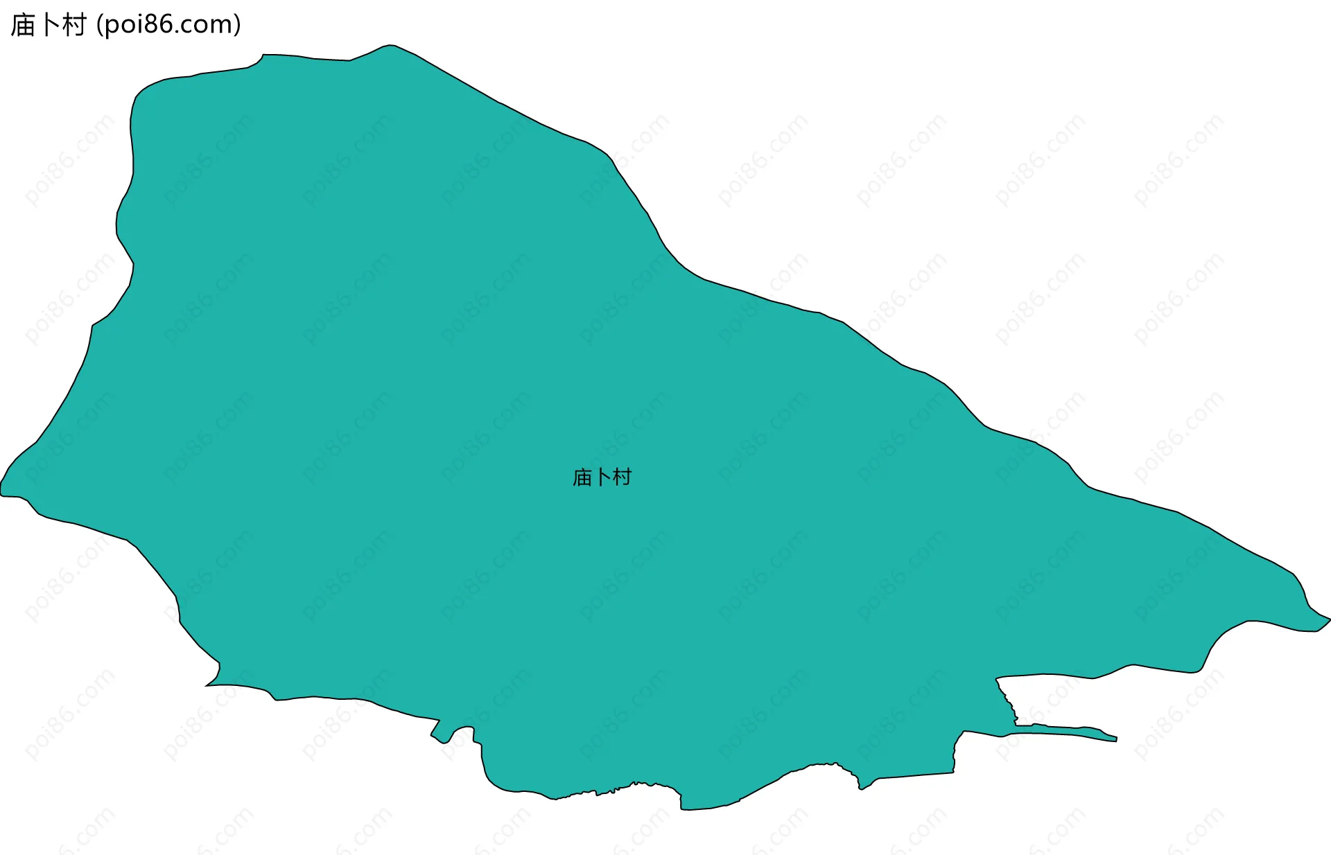 庙卜村边界地图