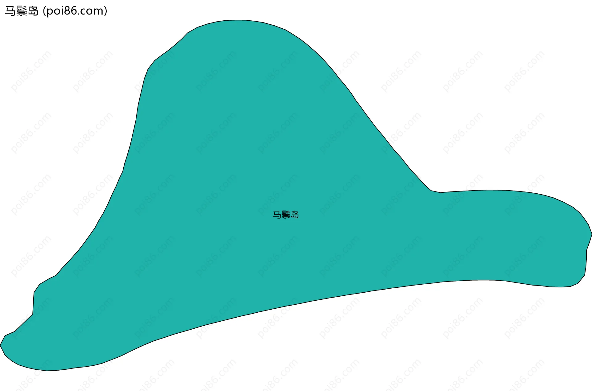 马鬃岛边界地图