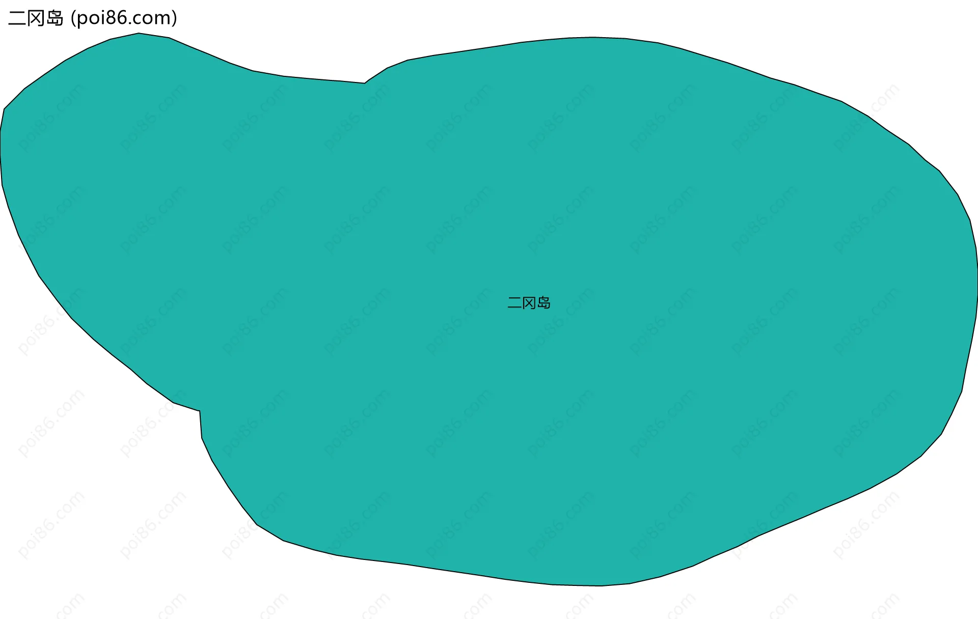 二冈岛边界地图