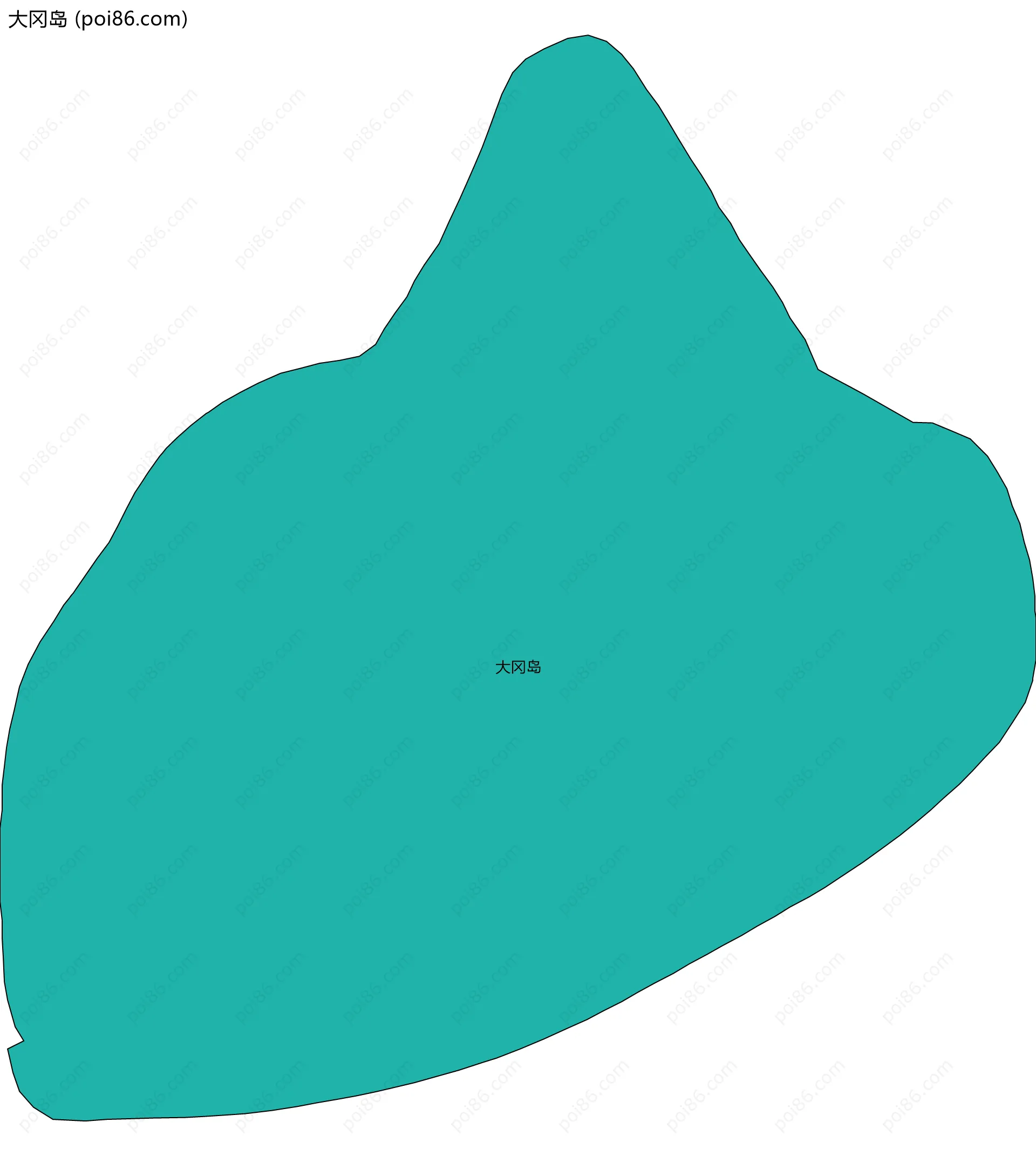 大冈岛边界地图