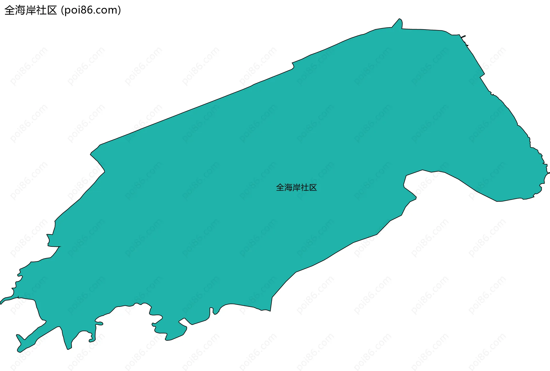全海岸社区边界地图