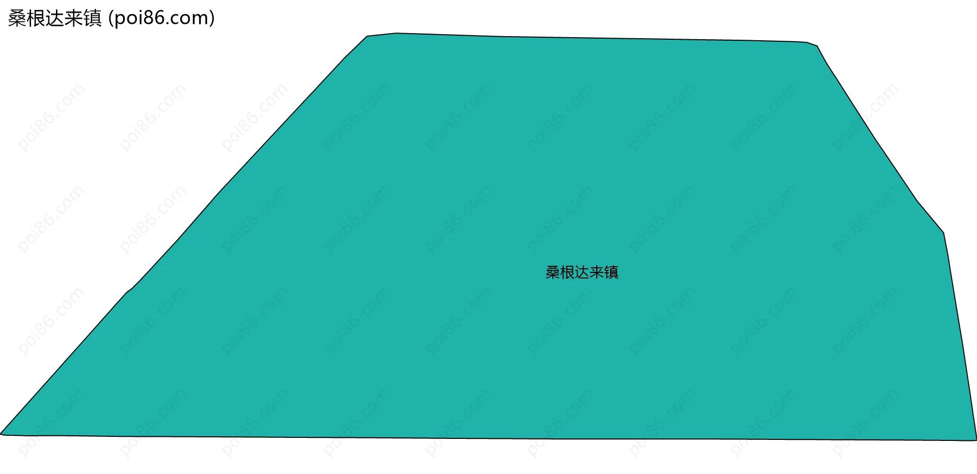 桑根达来镇边界地图