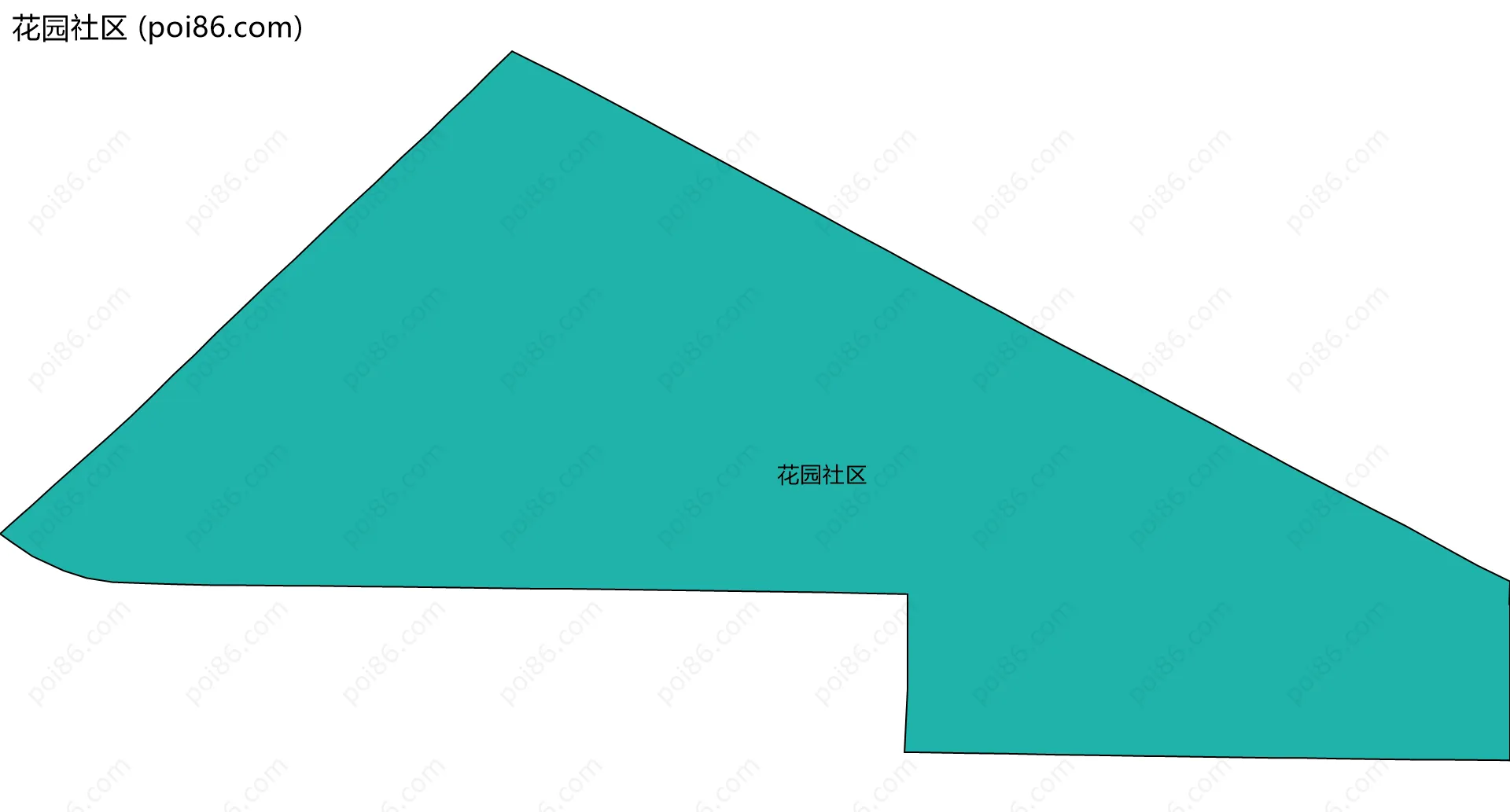 花园社区边界地图