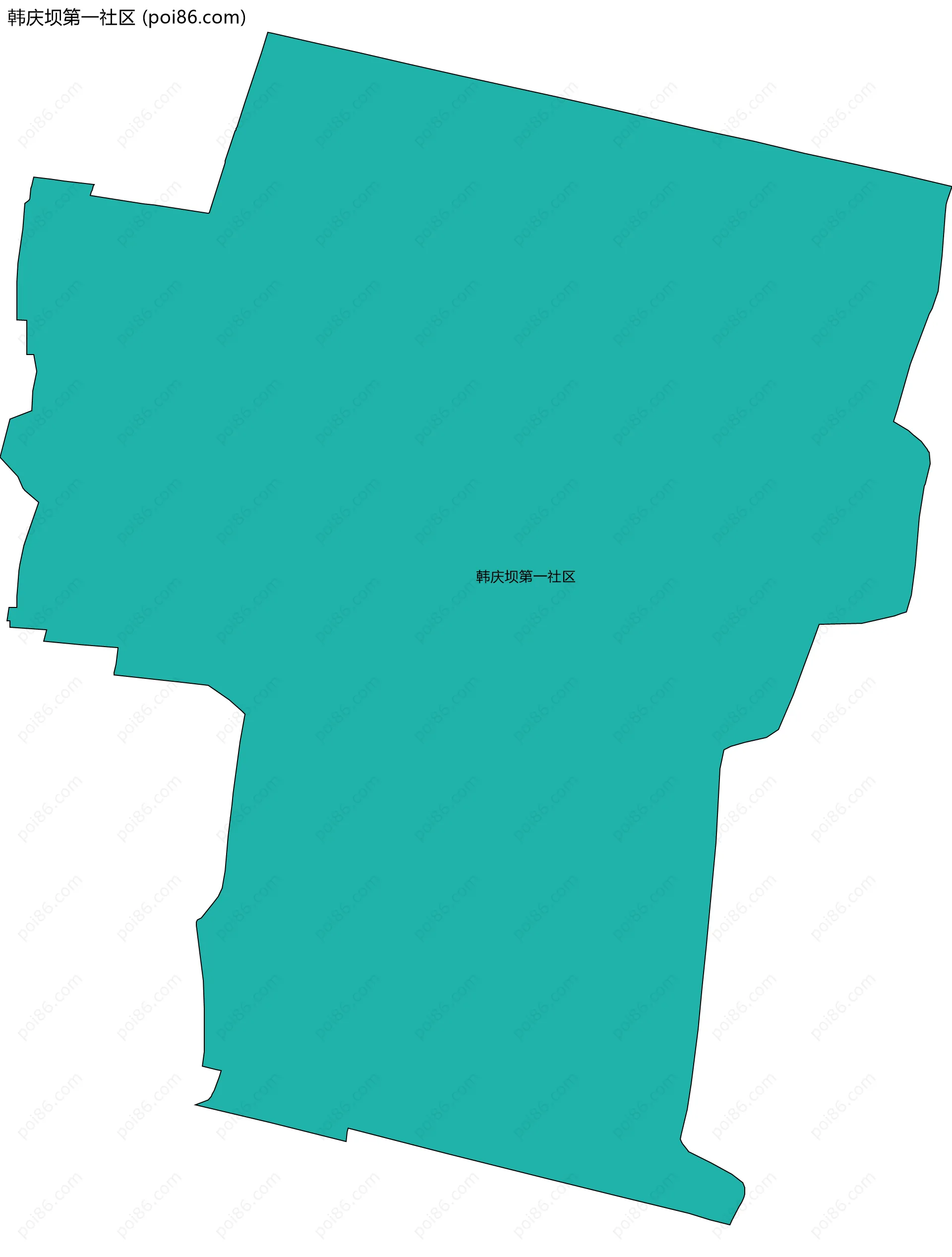 韩庆坝第一社区边界地图