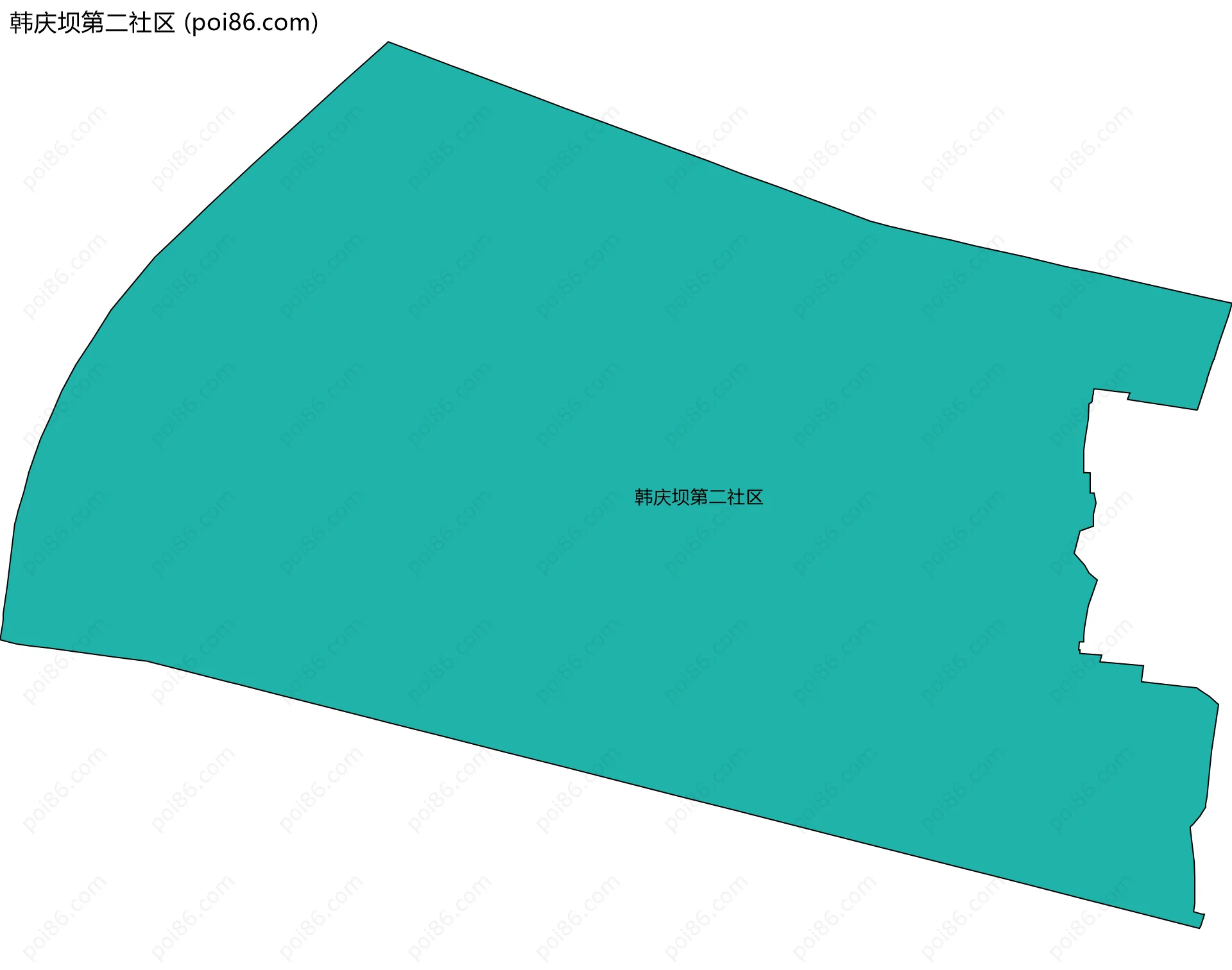 韩庆坝第二社区边界地图