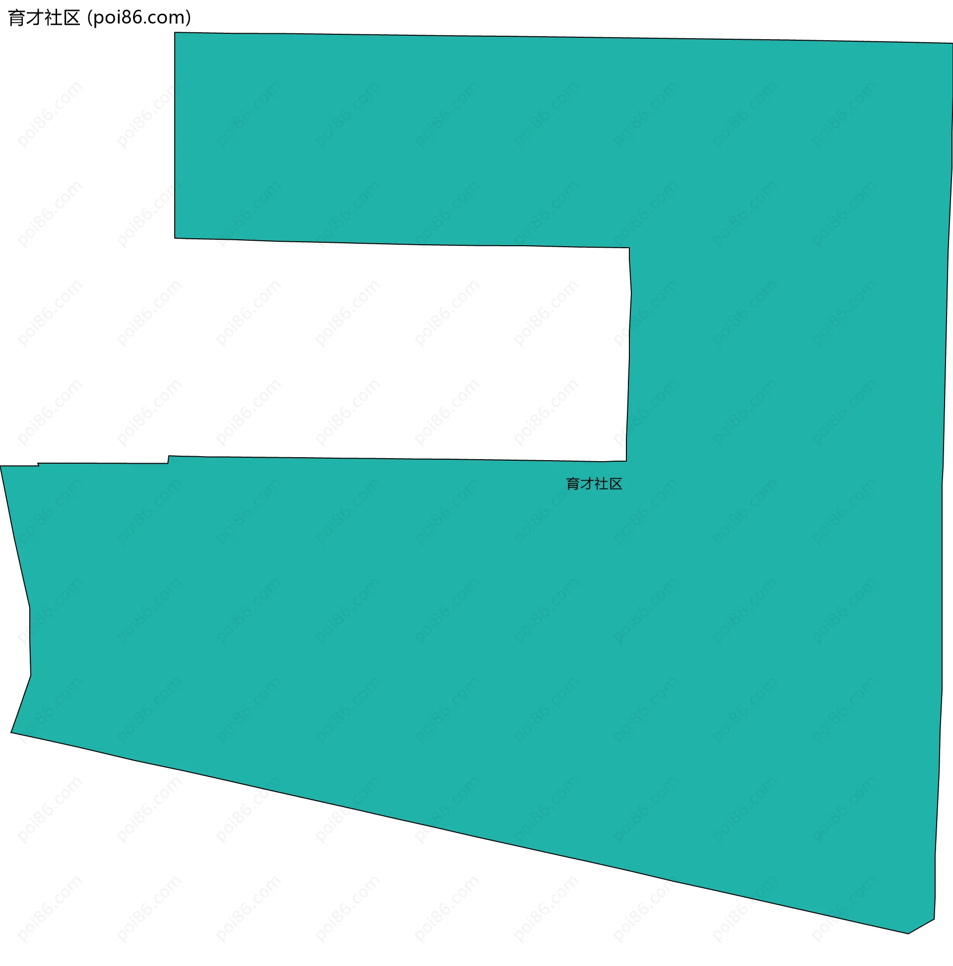 育才社区边界地图