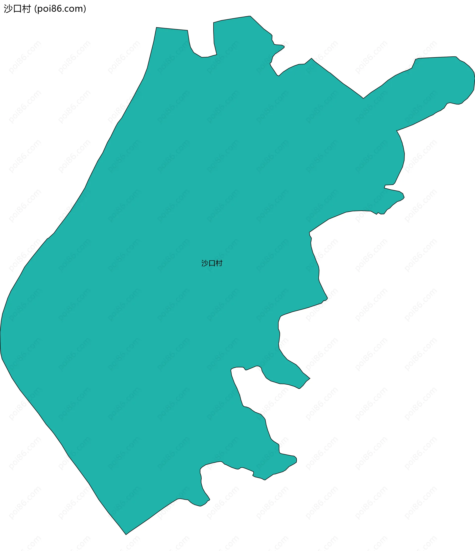 沙口村边界地图