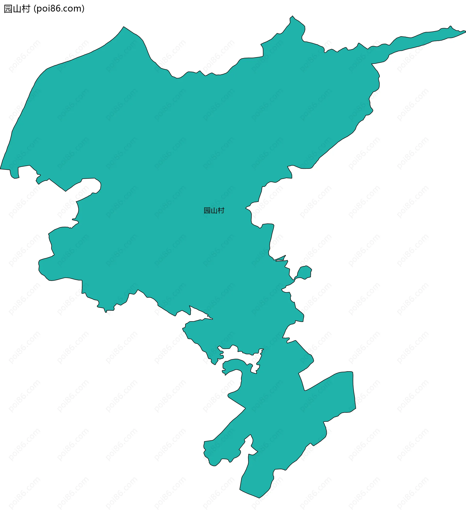 园山村边界地图