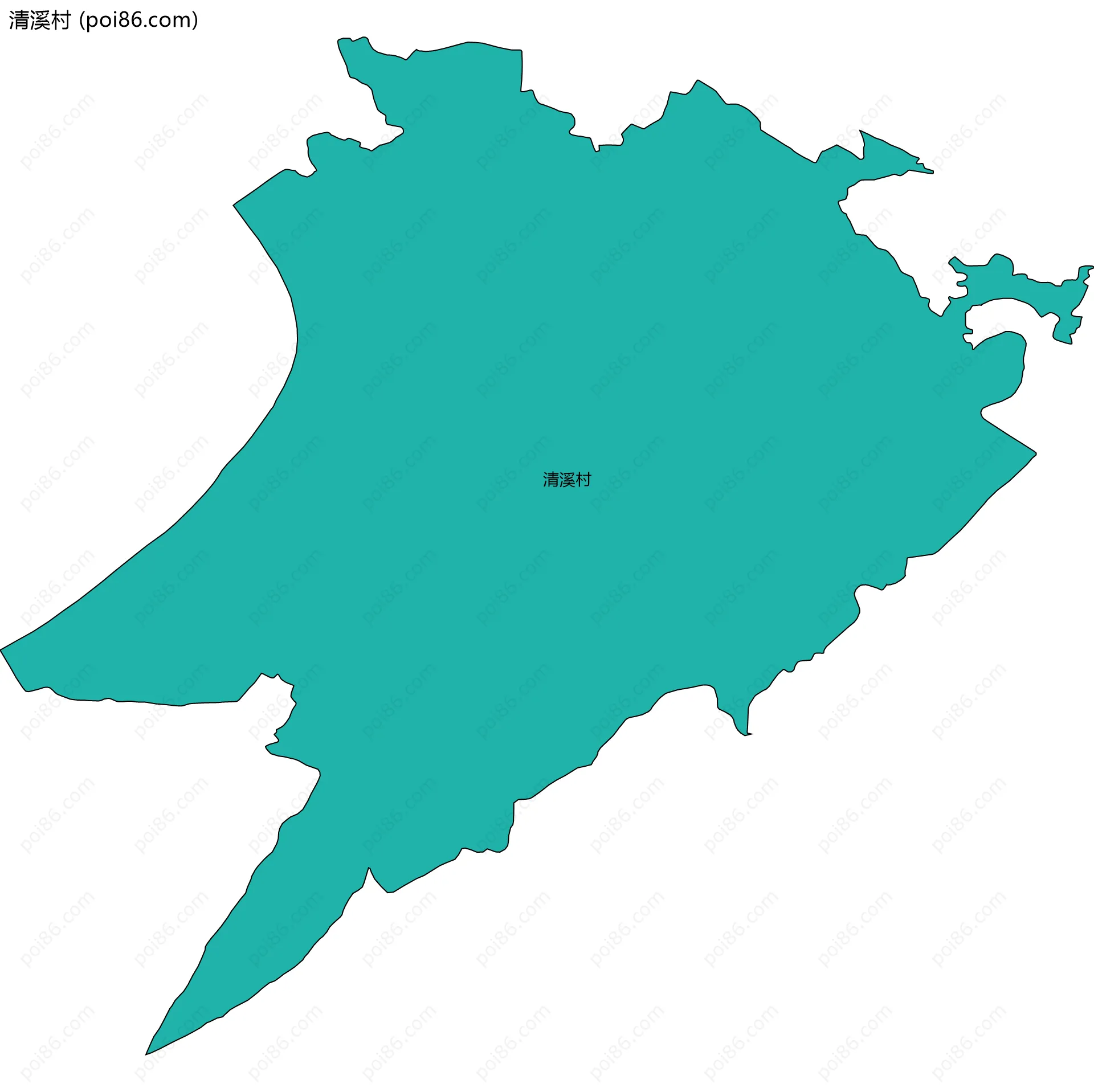 清溪村边界地图