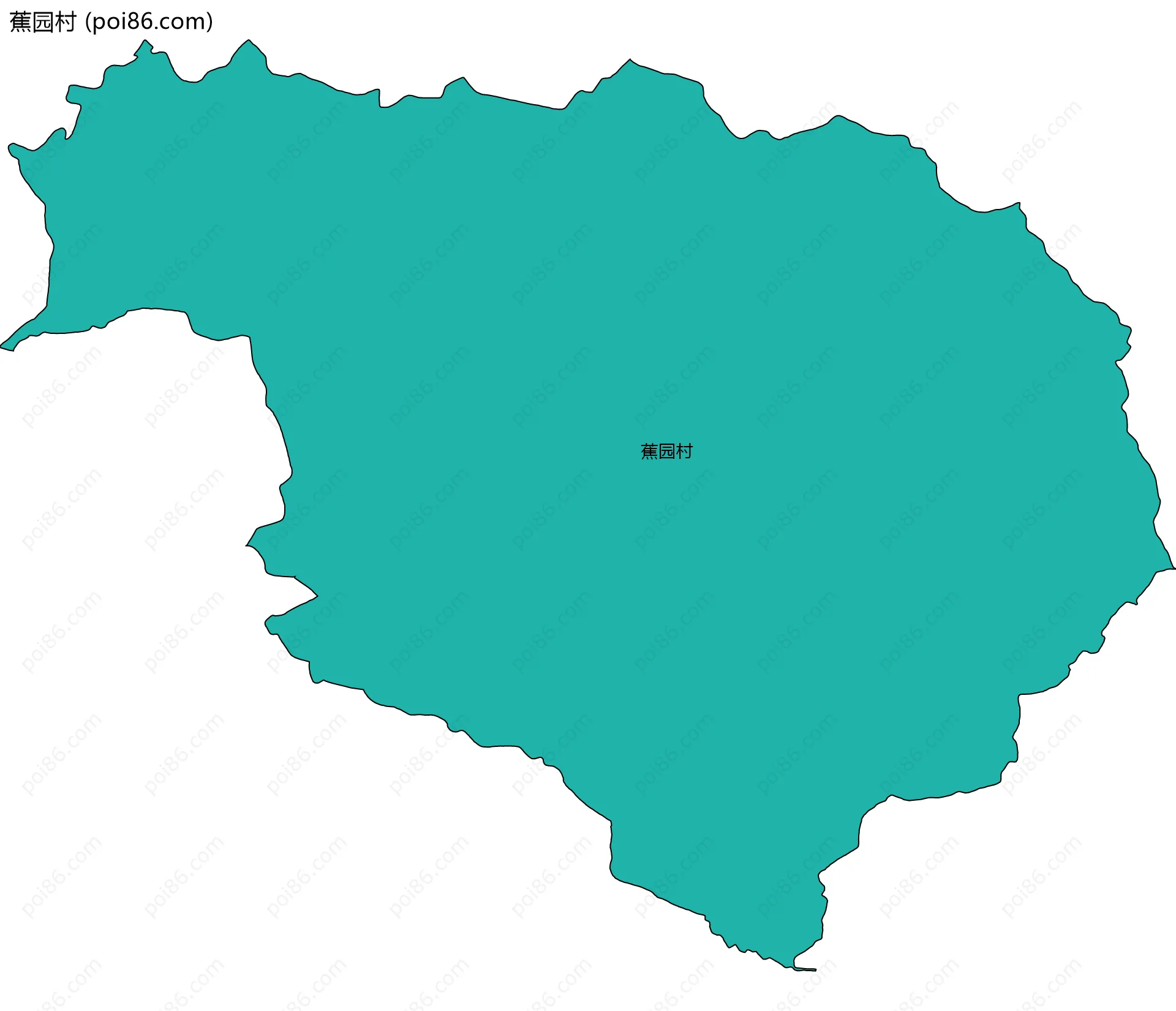 蕉园村边界地图