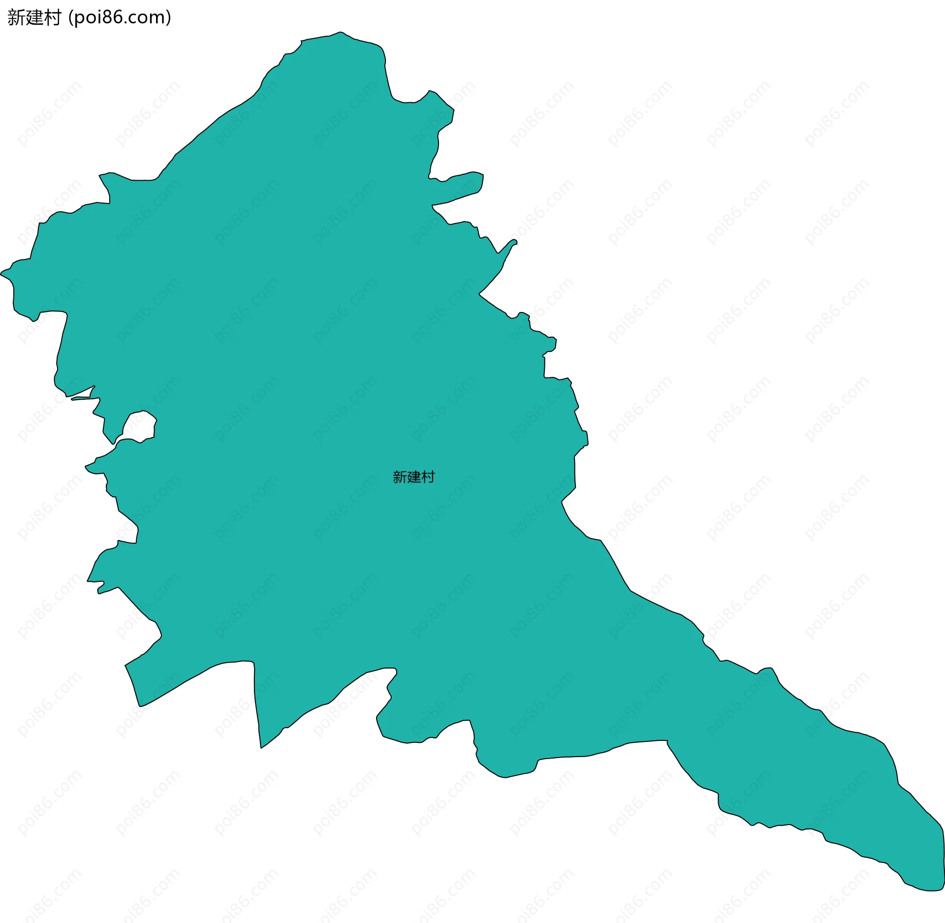 新建村边界地图