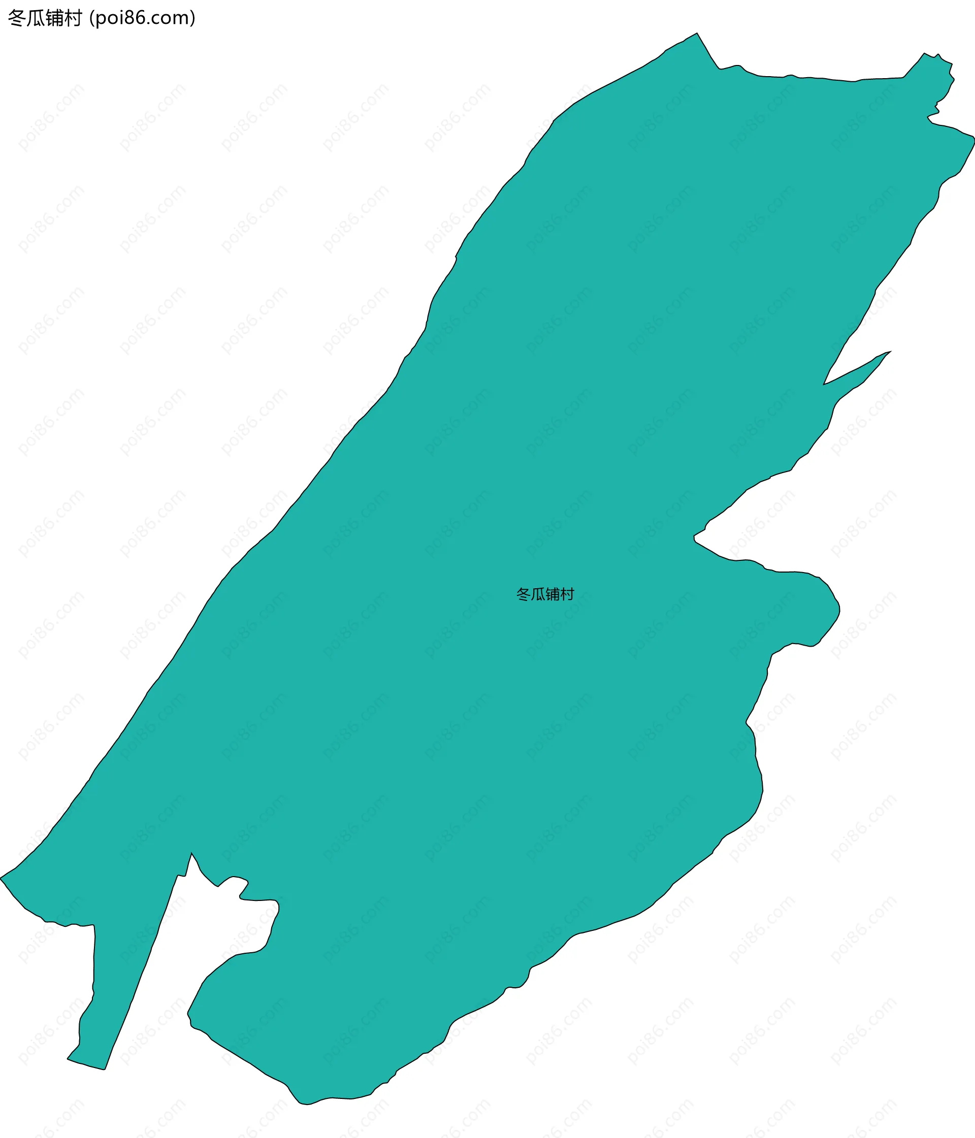 冬瓜铺村边界地图