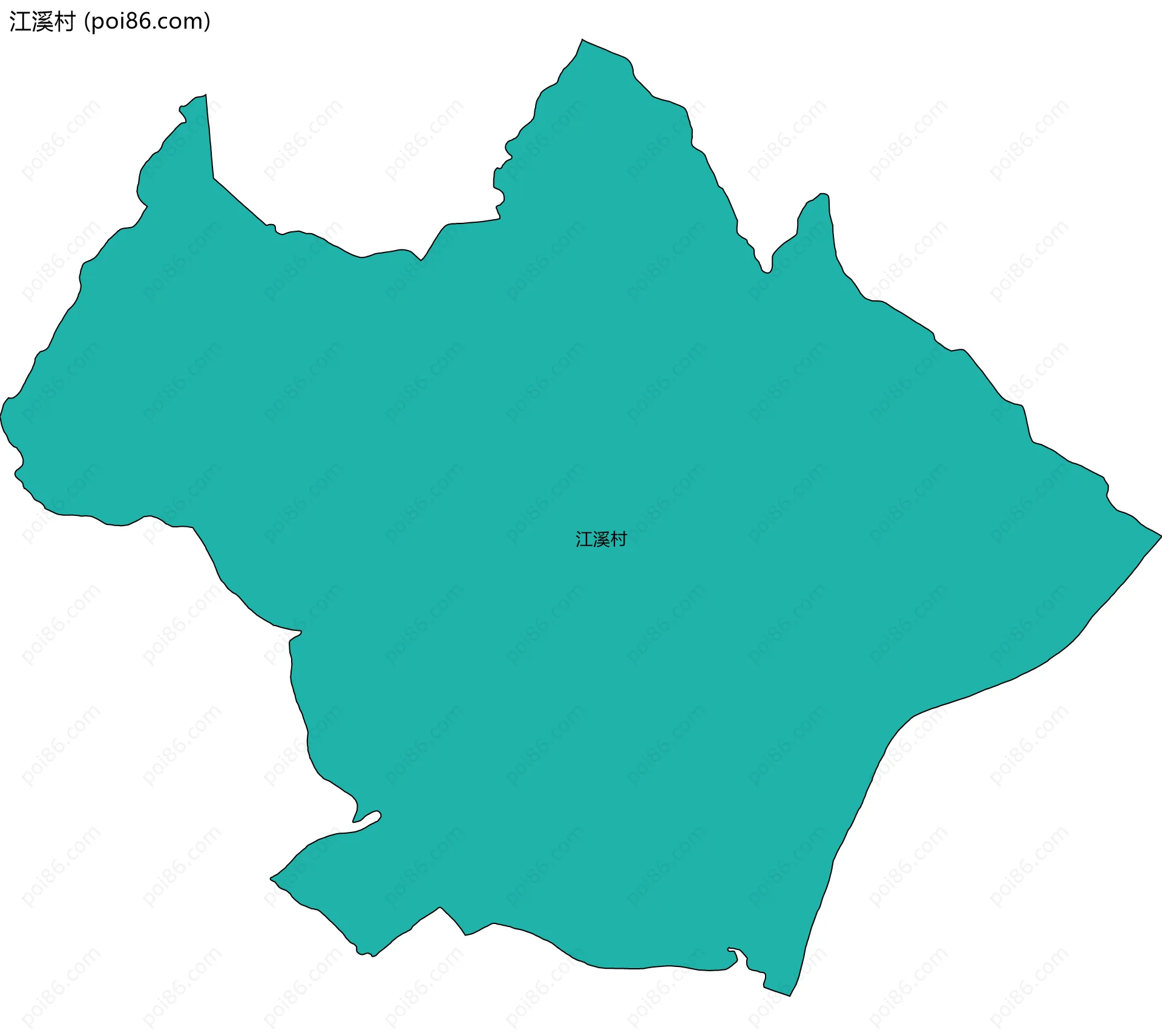 江溪村边界地图