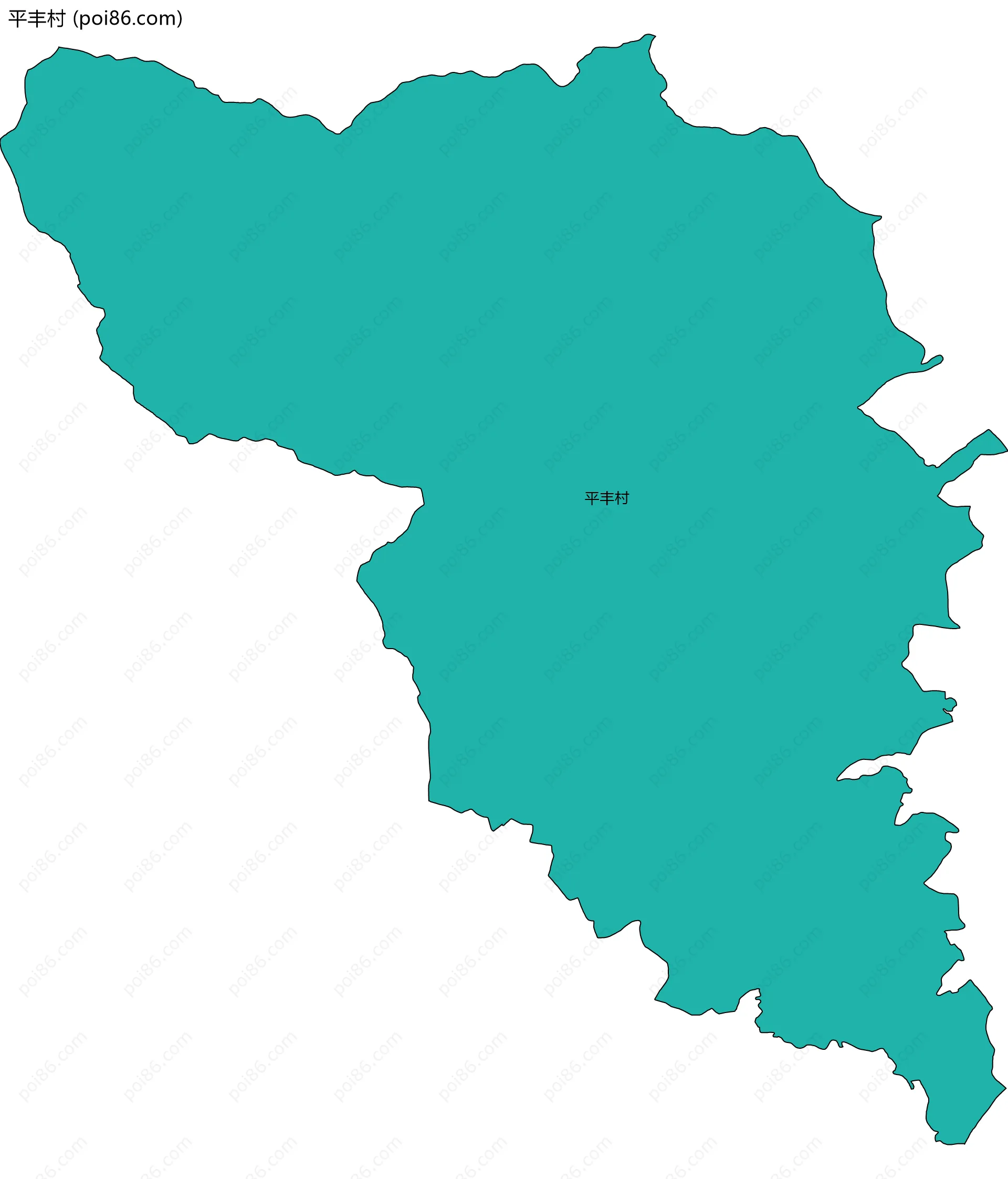 平丰村边界地图