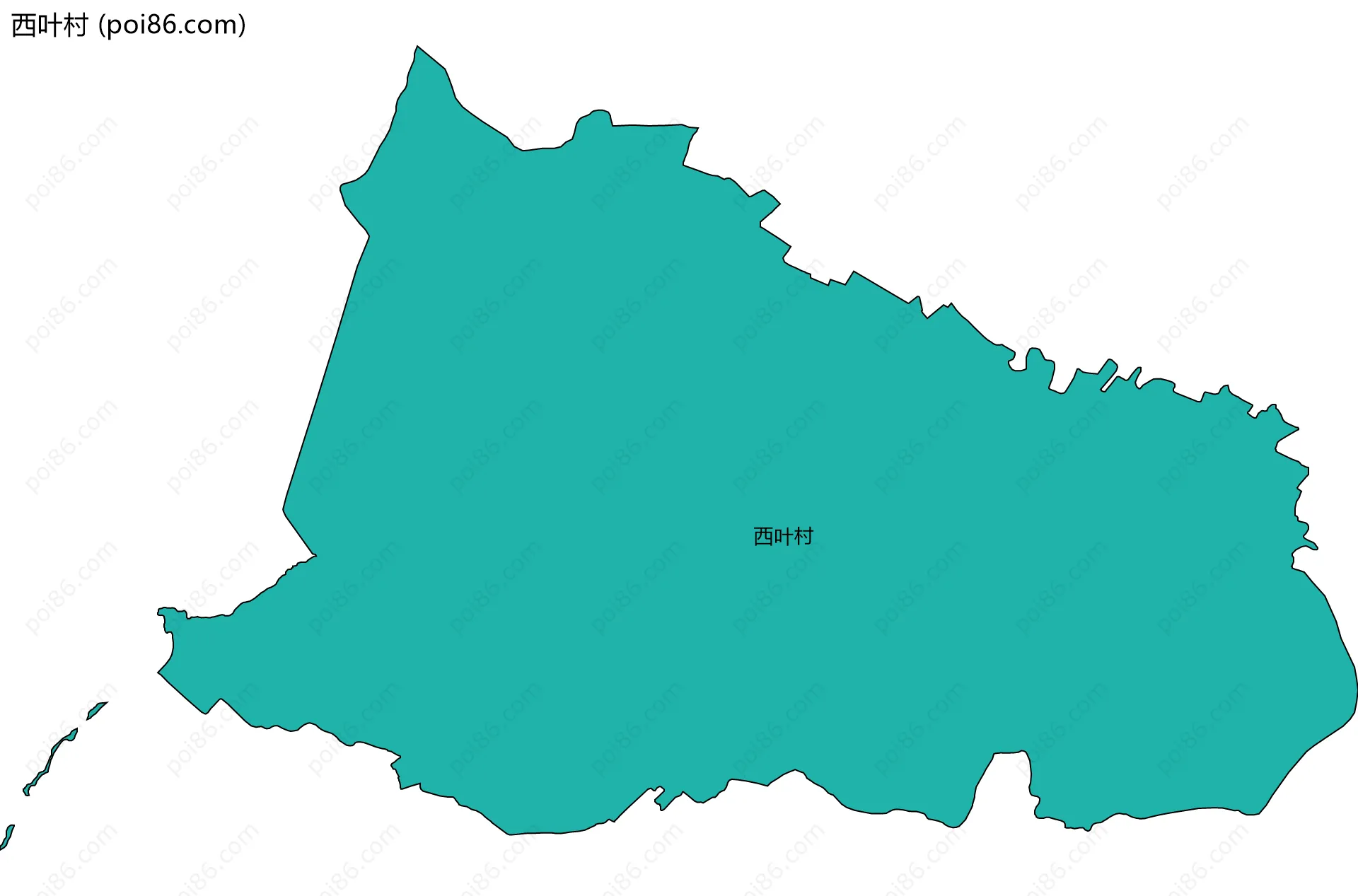 西叶村边界地图