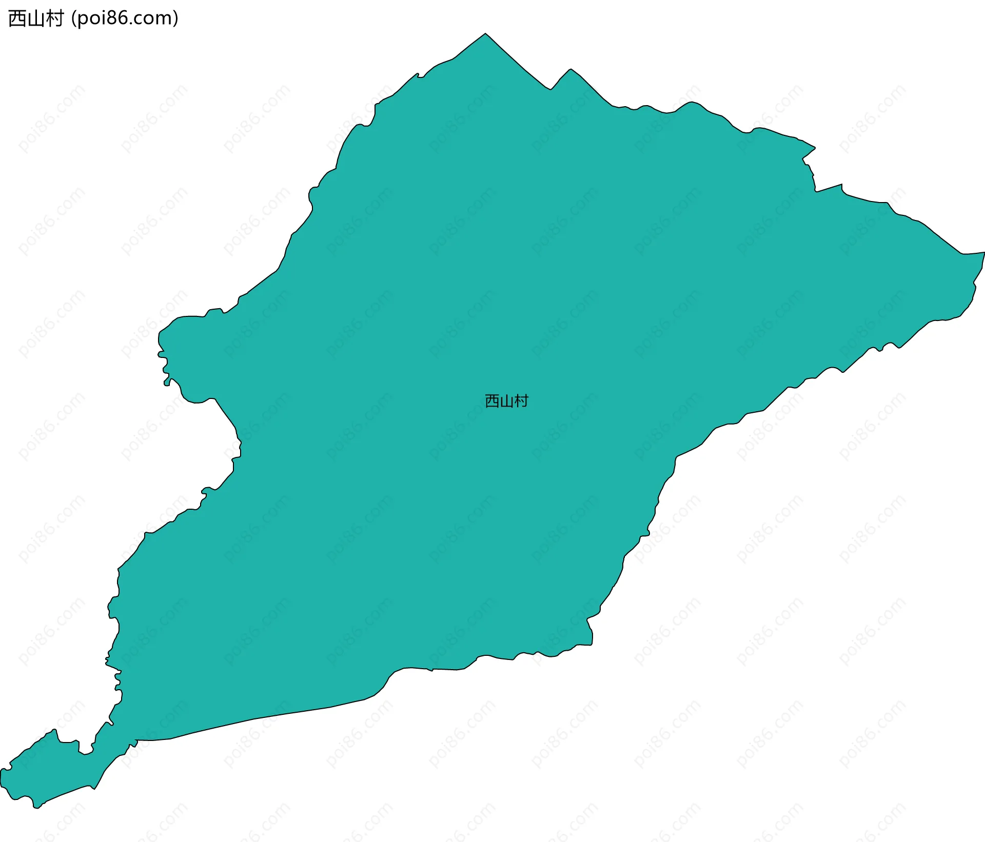 西山村边界地图