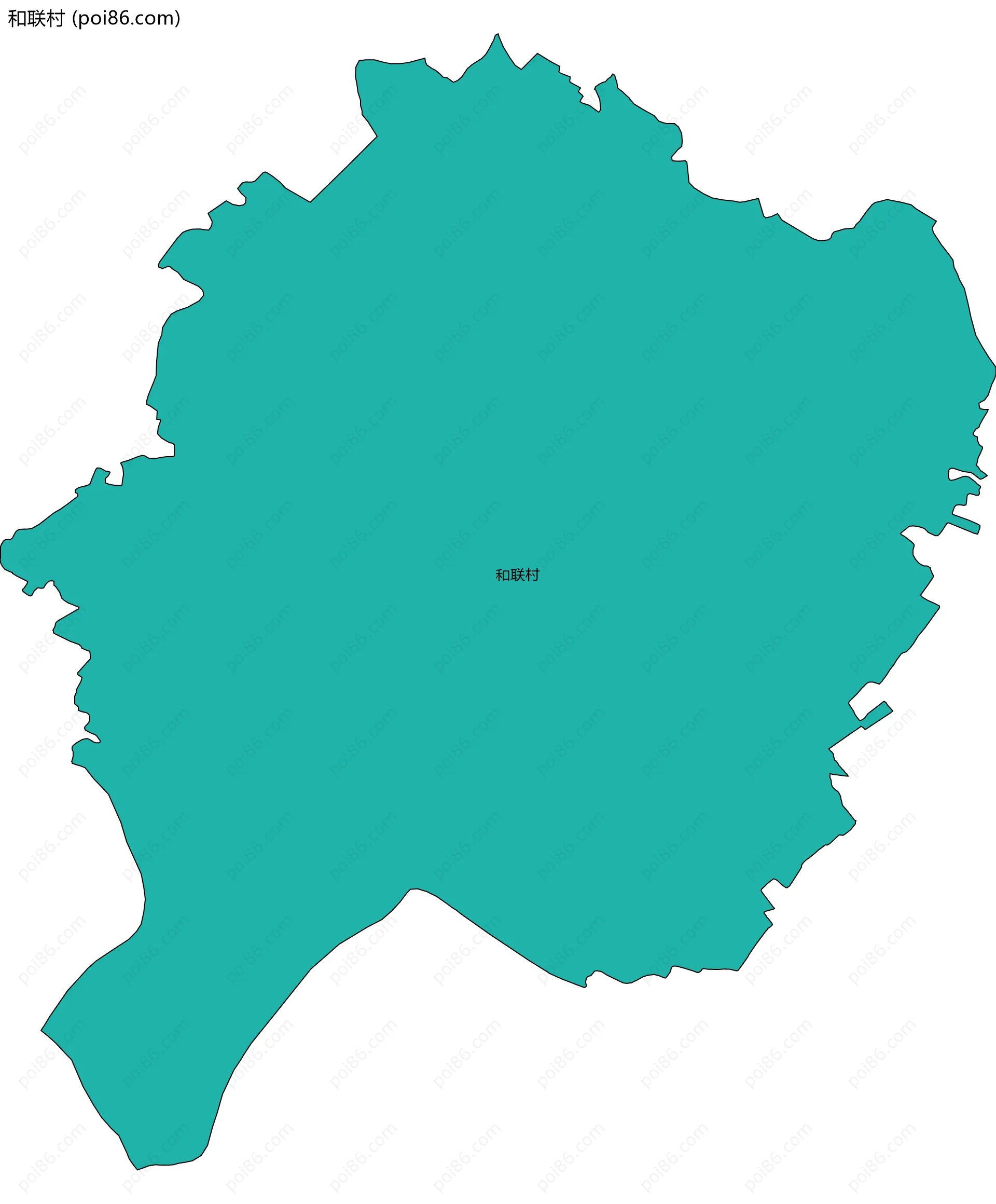 和联村边界地图