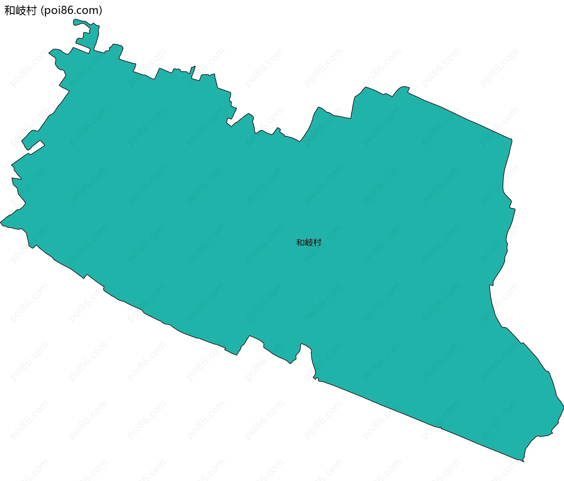 和岐村边界地图