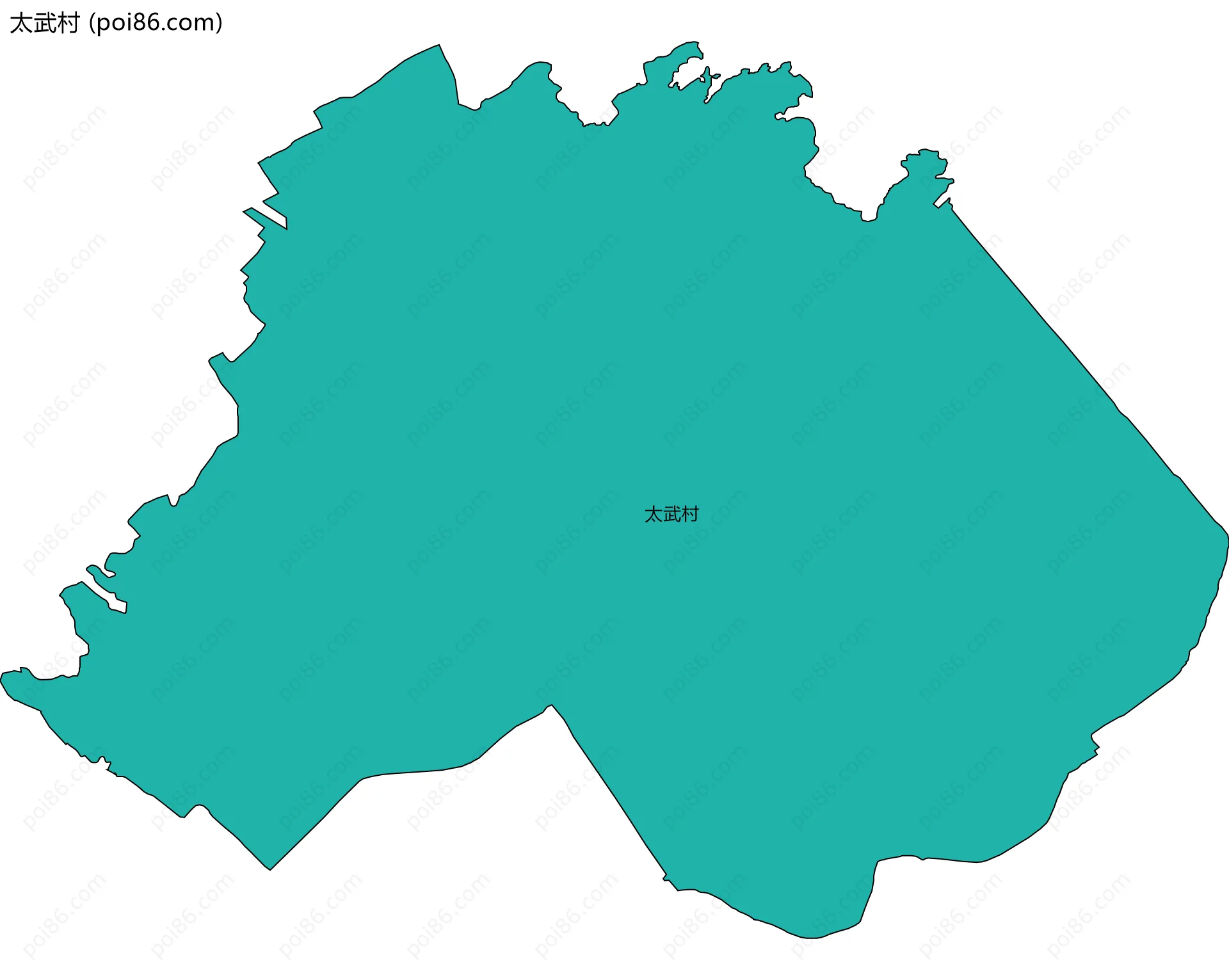 太武村边界地图