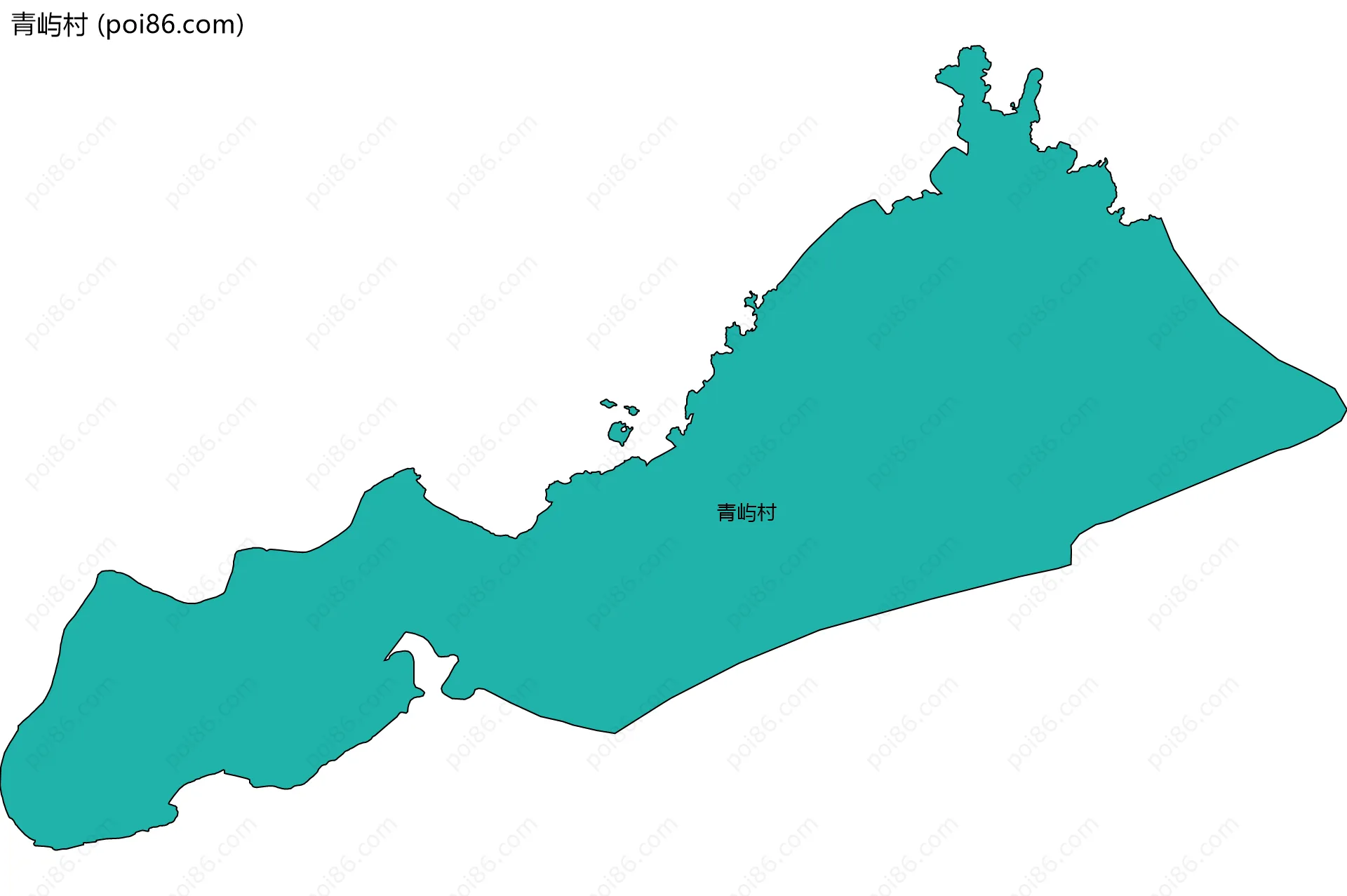青屿村边界地图