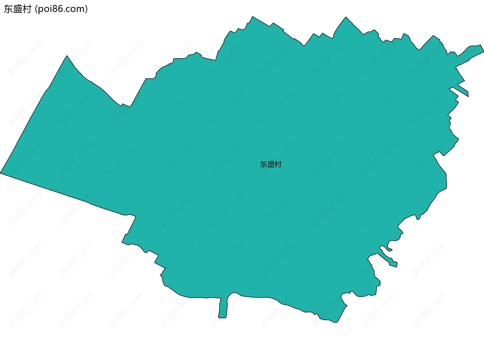 东盛村边界地图