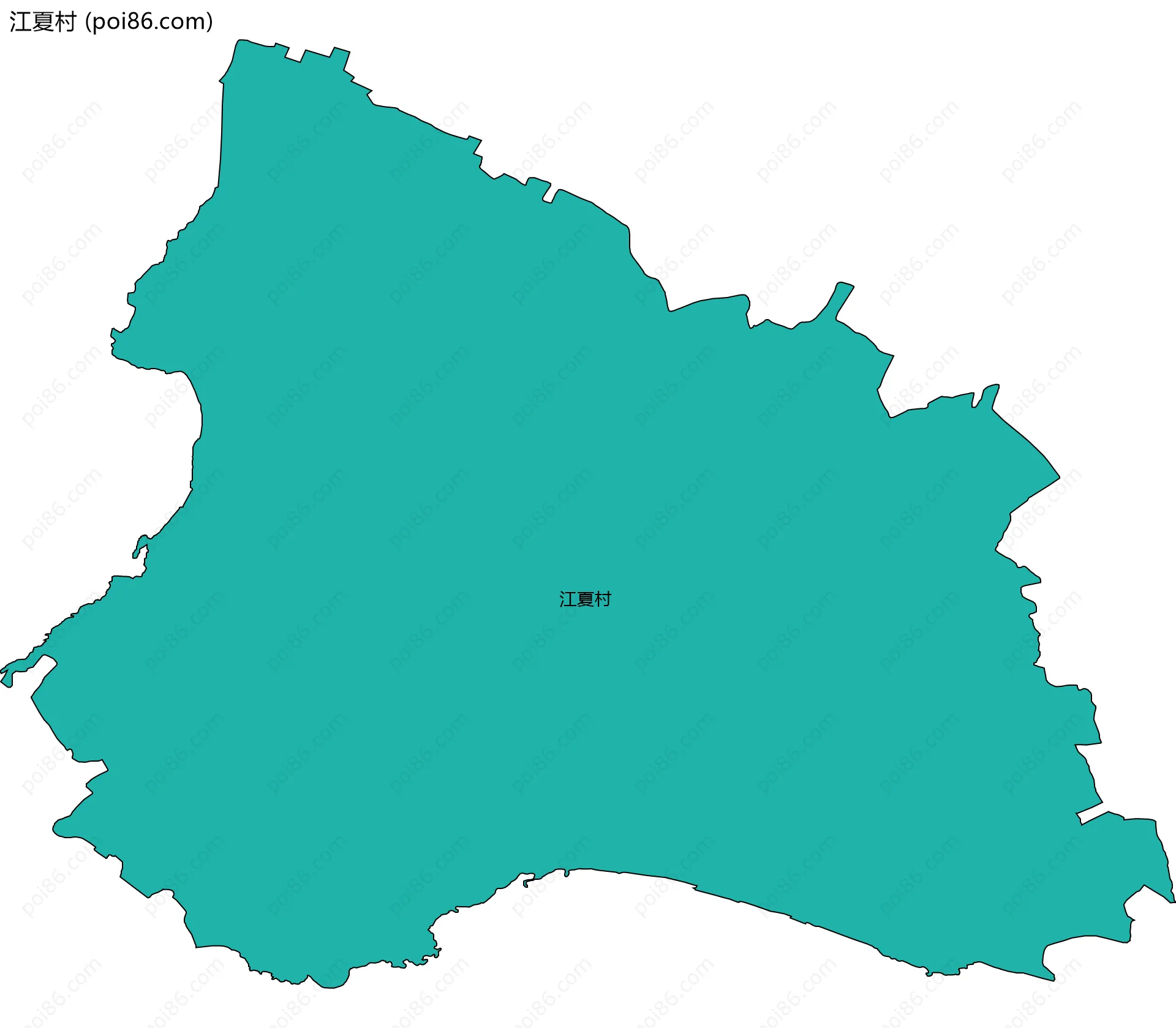 江夏村边界地图