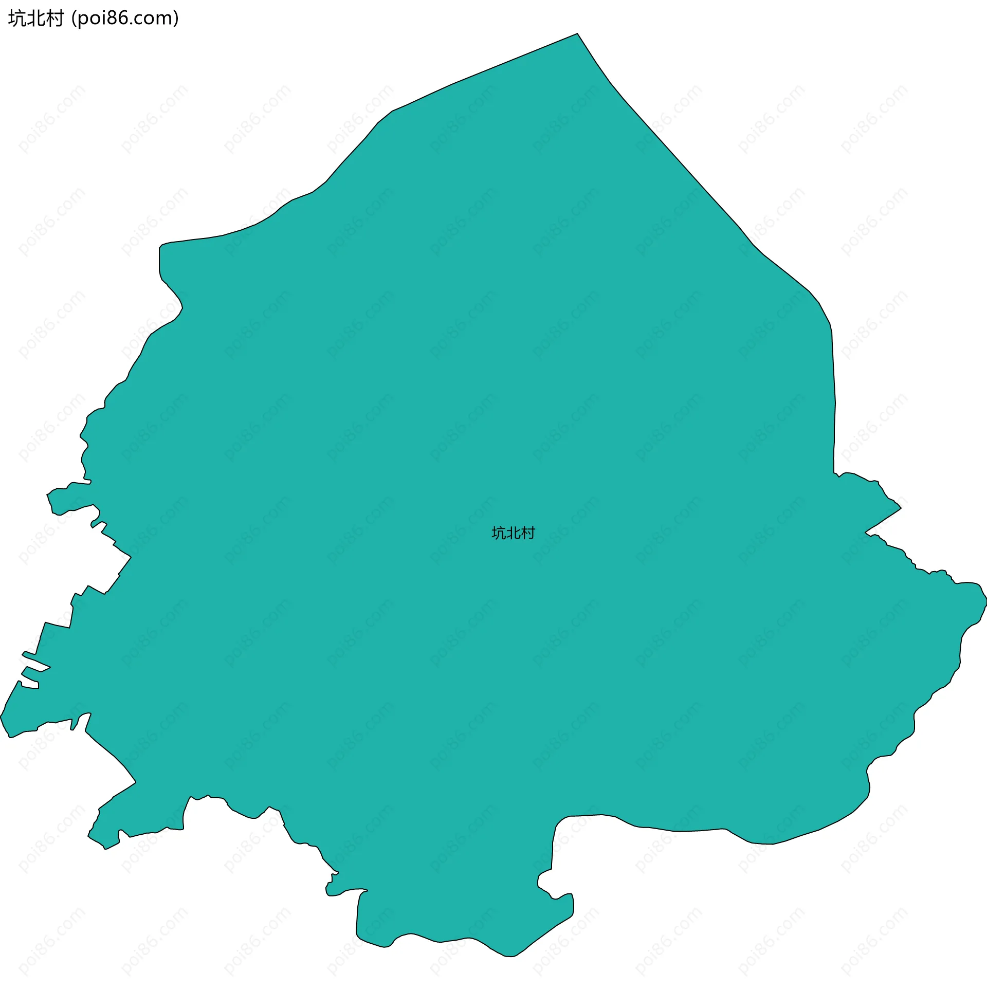 坑北村边界地图