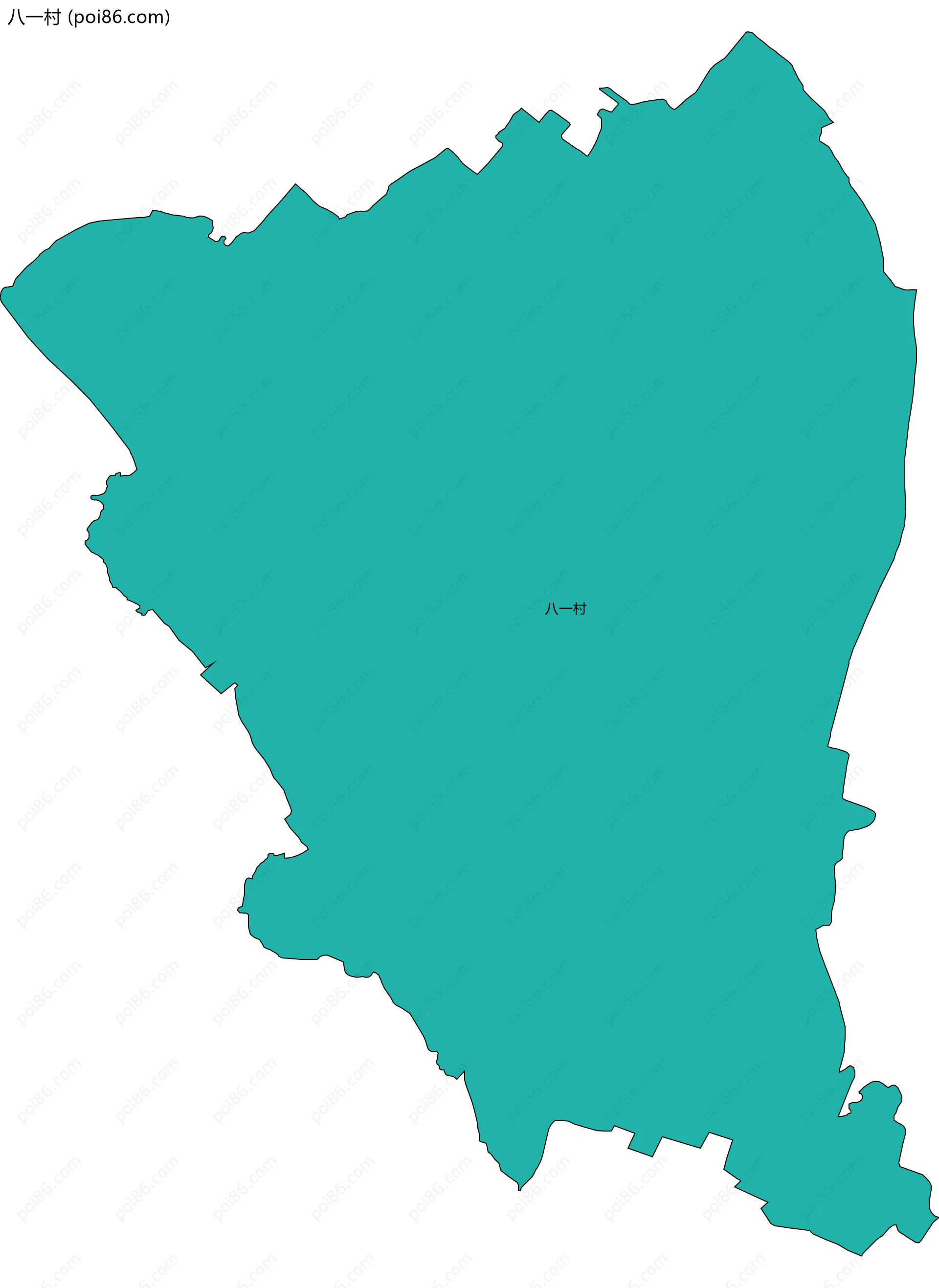 八一村边界地图