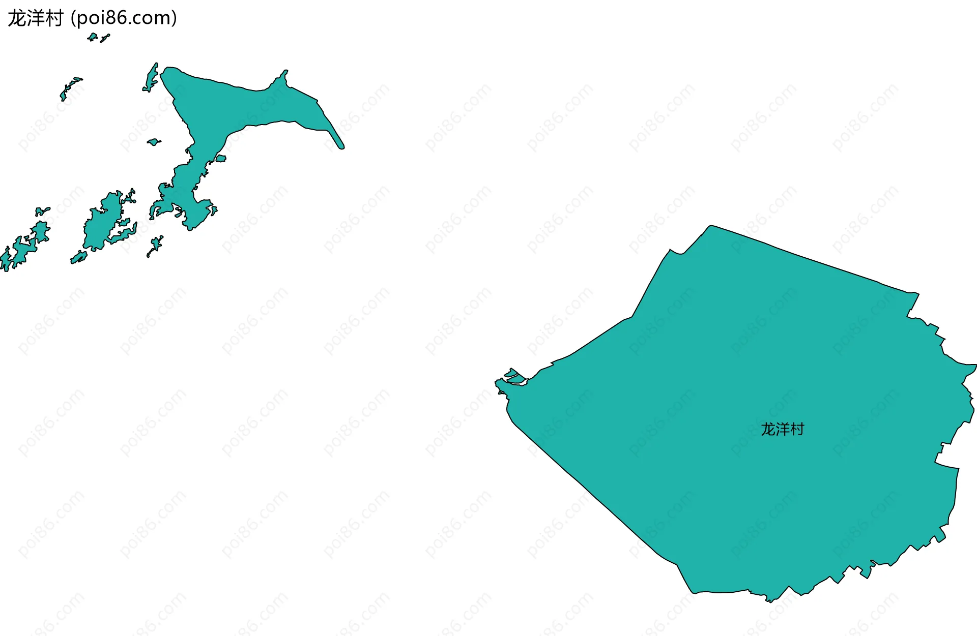 龙洋村边界地图
