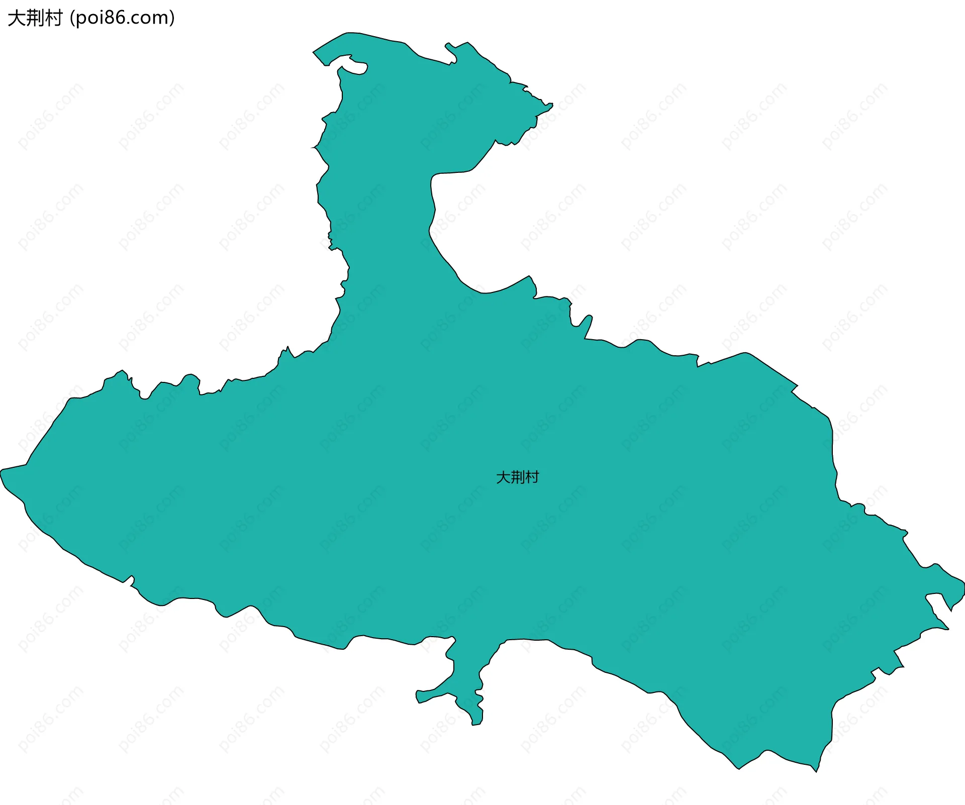 大荆村边界地图