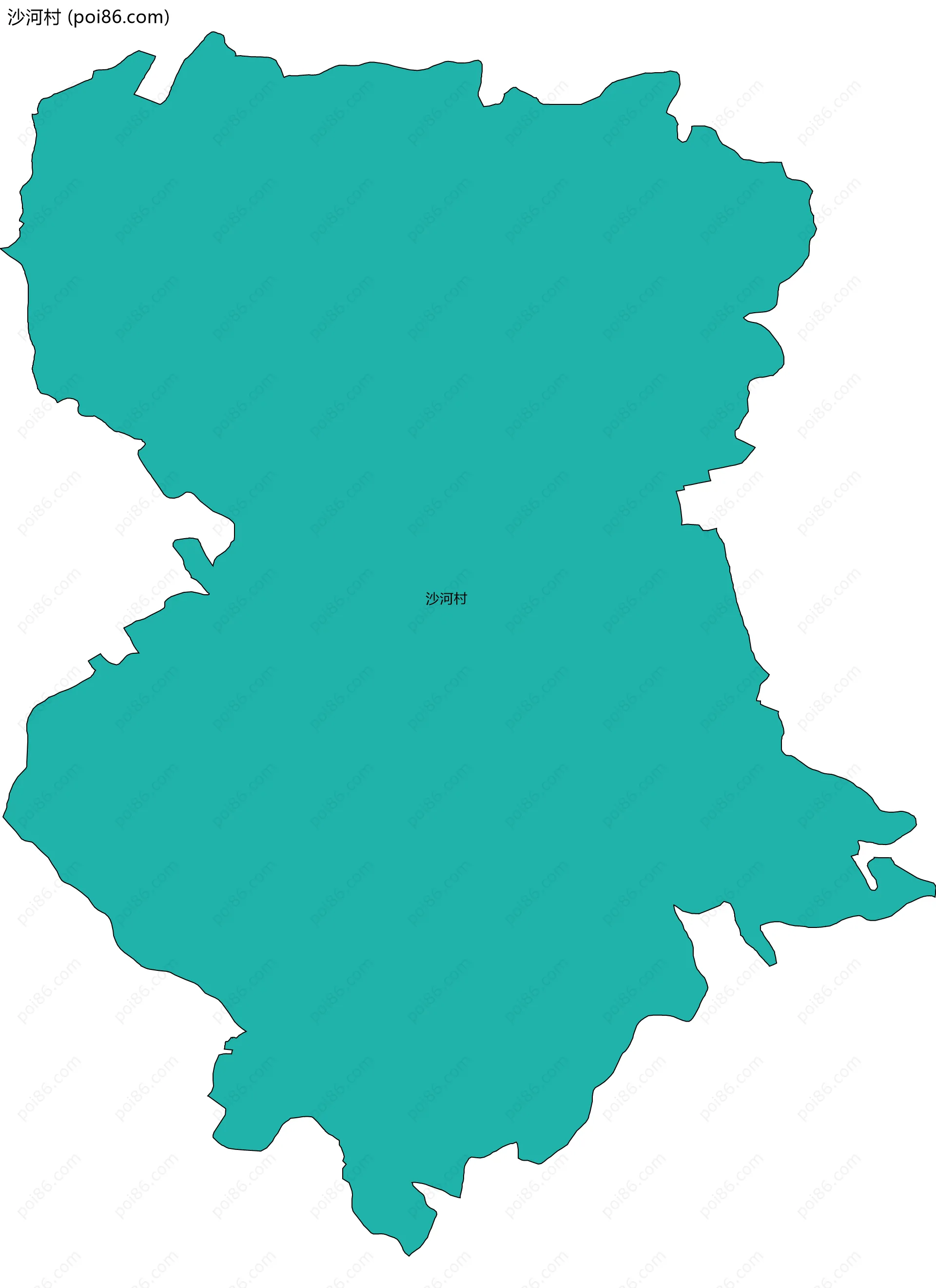 沙河村边界地图