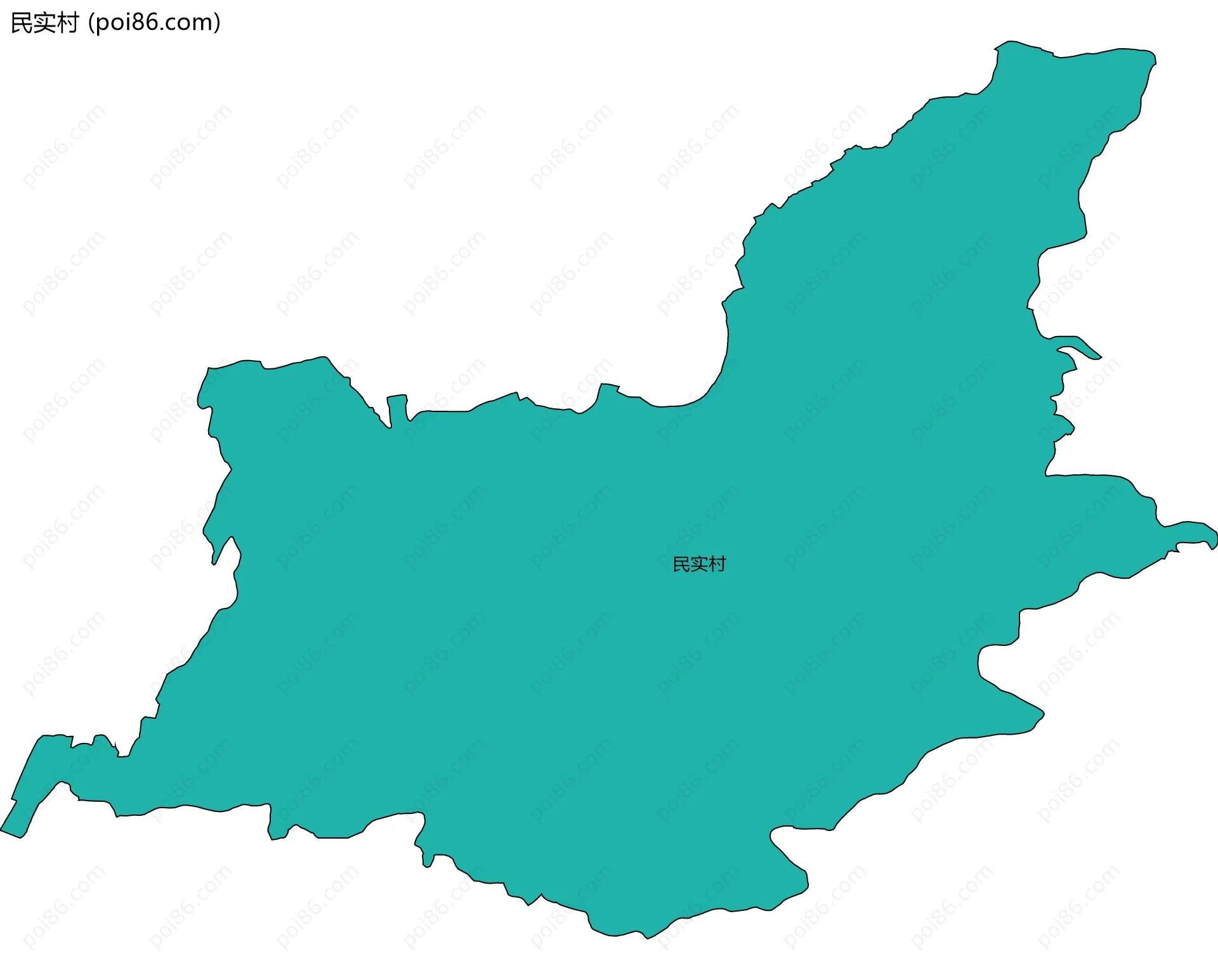 民实村边界地图