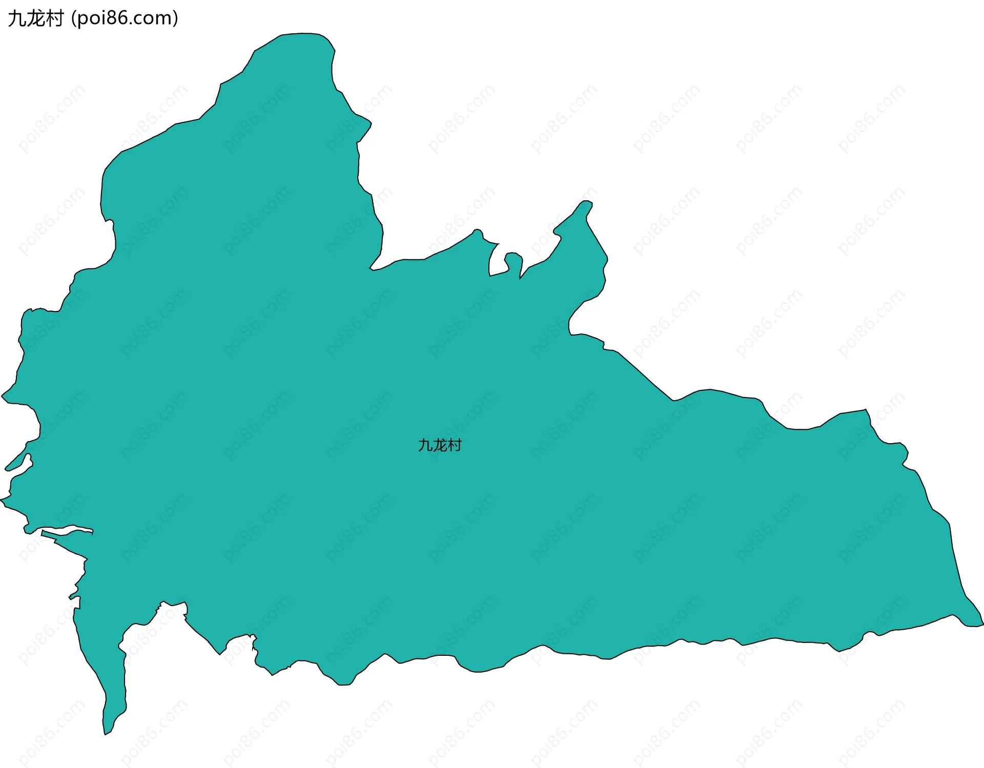 九龙村边界地图
