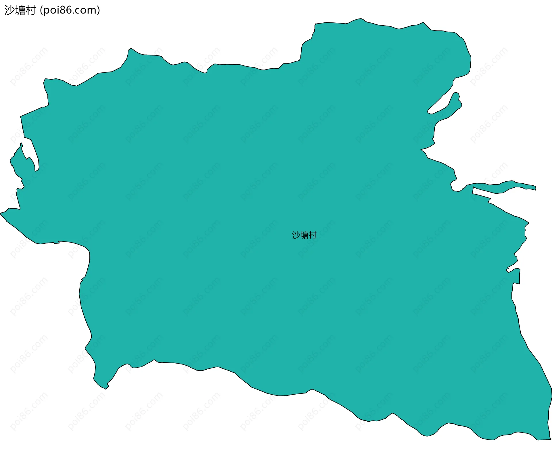 沙塘村边界地图