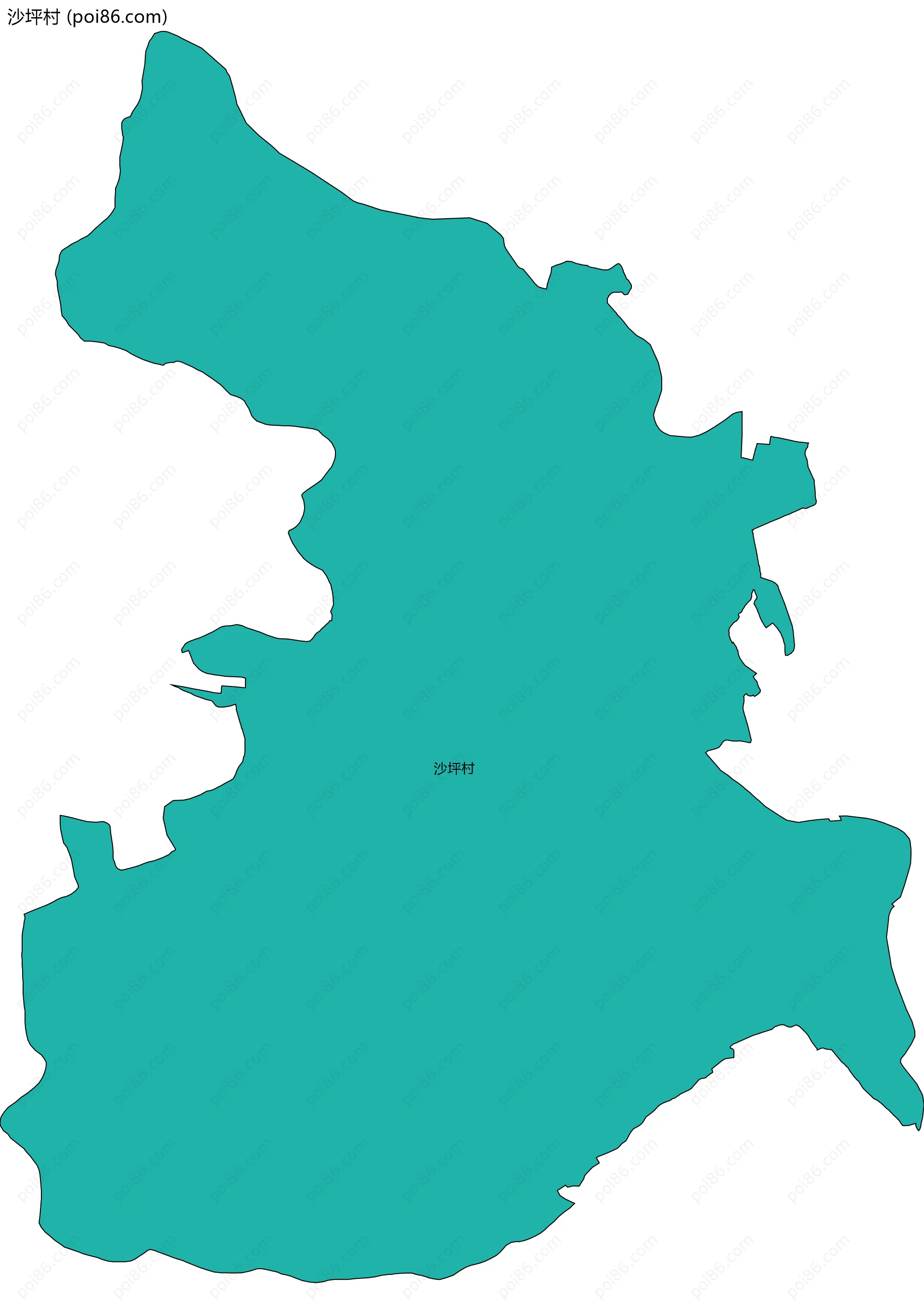 沙坪村边界地图