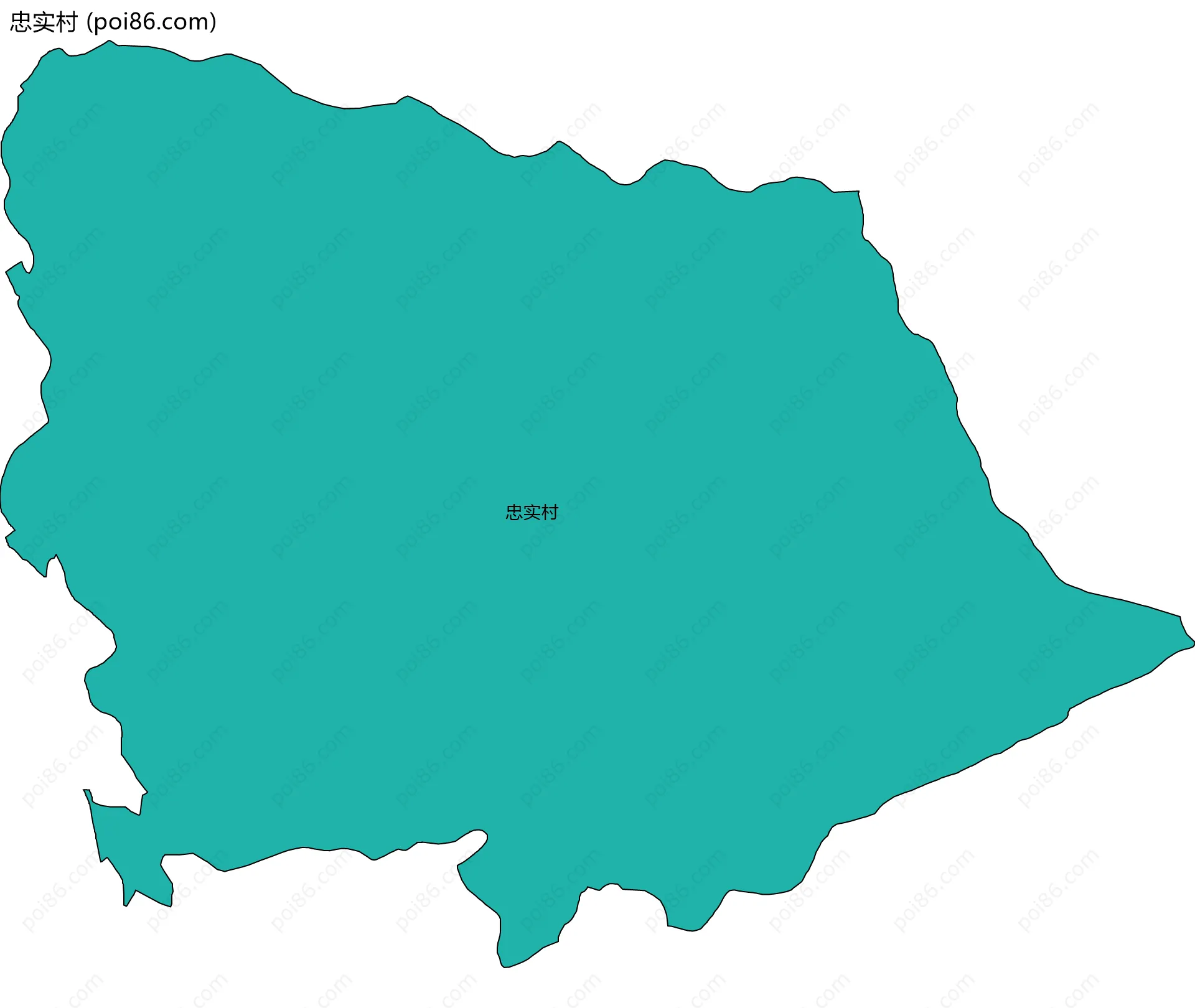 忠实村边界地图