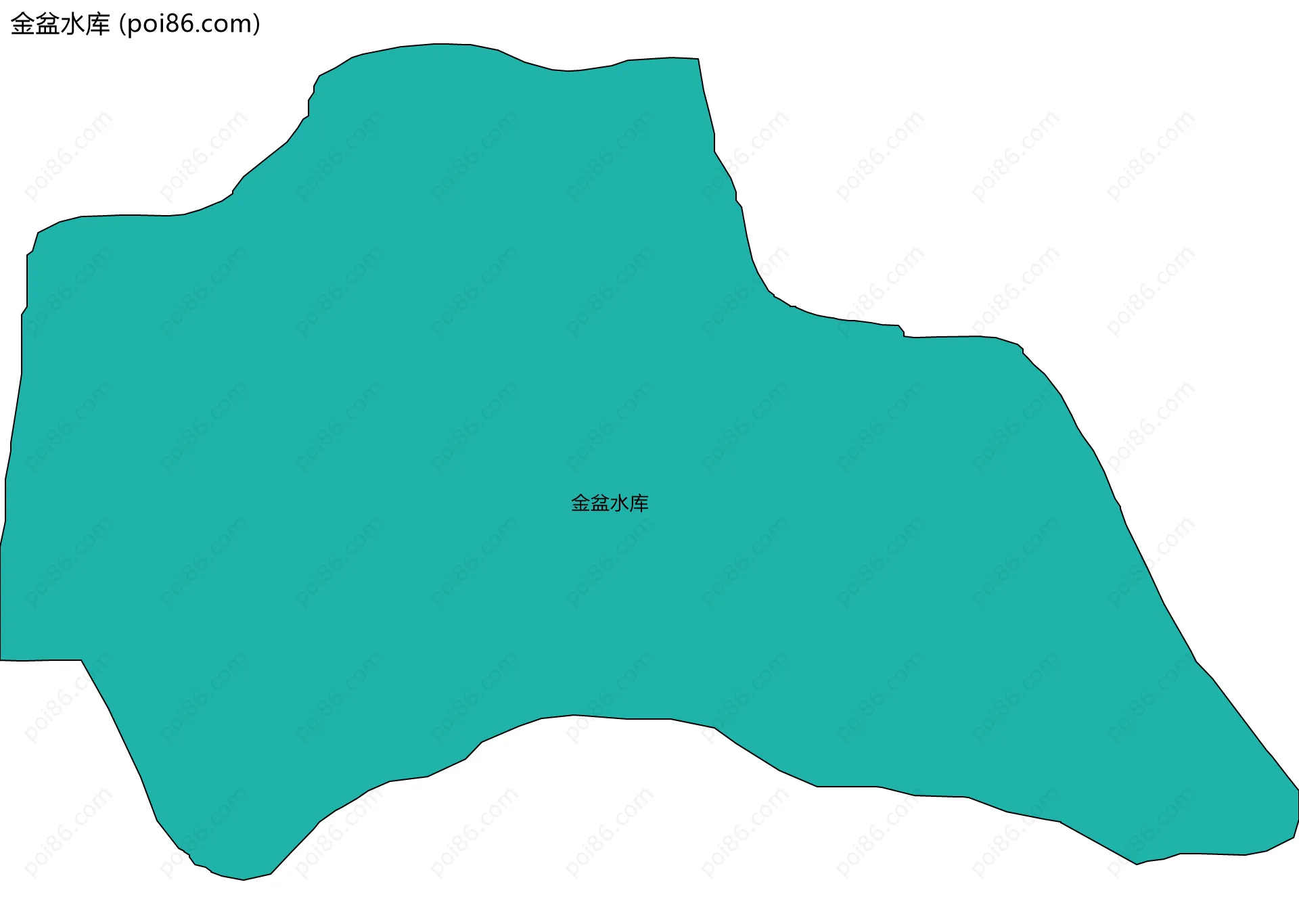 金盆水库边界地图