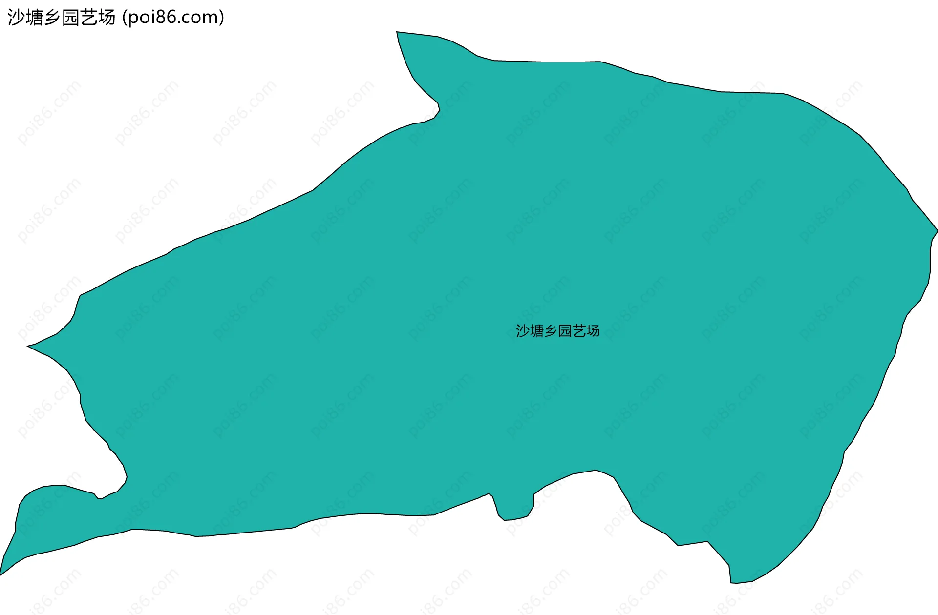 沙塘乡园艺场边界地图