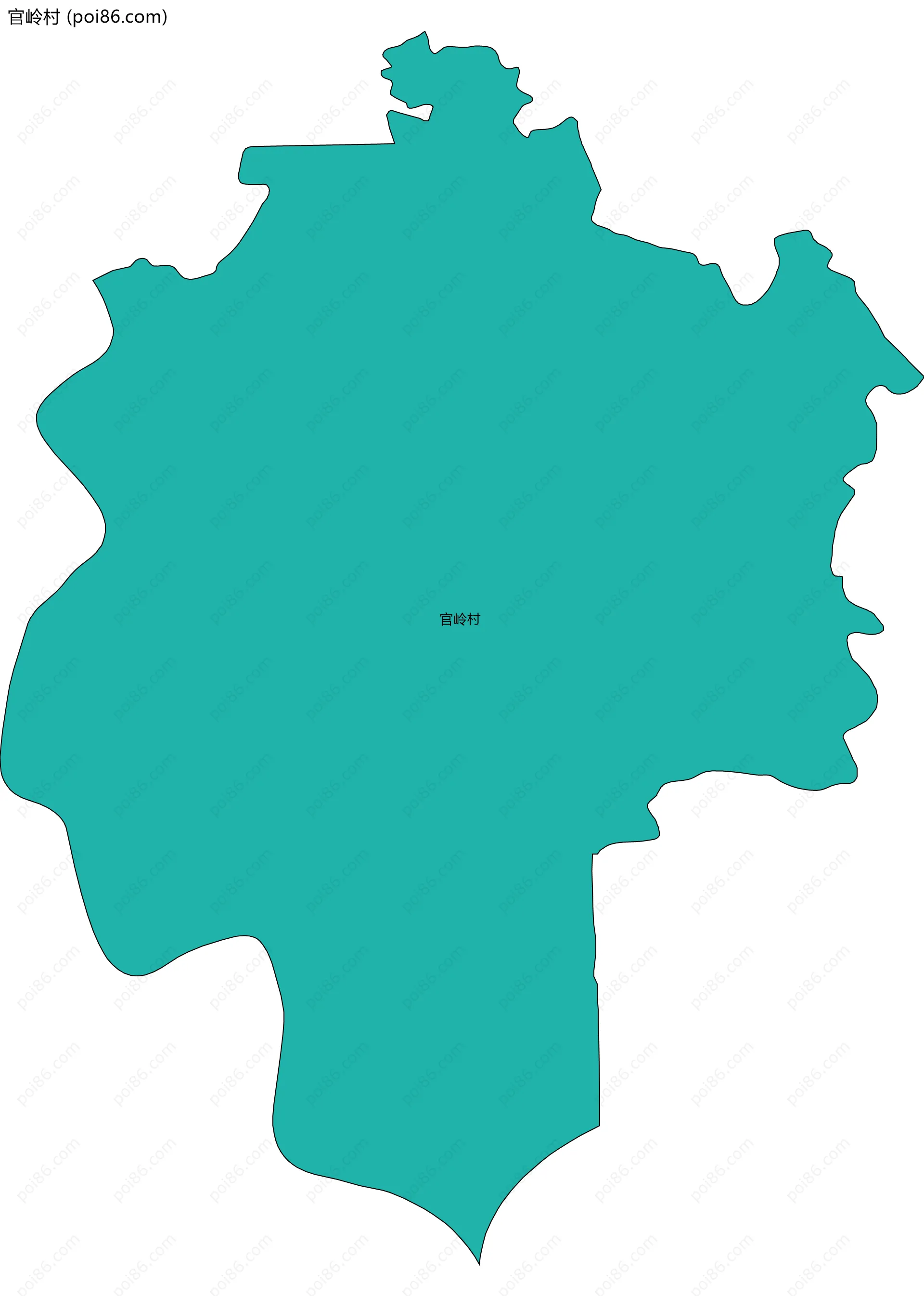 官岭村边界地图