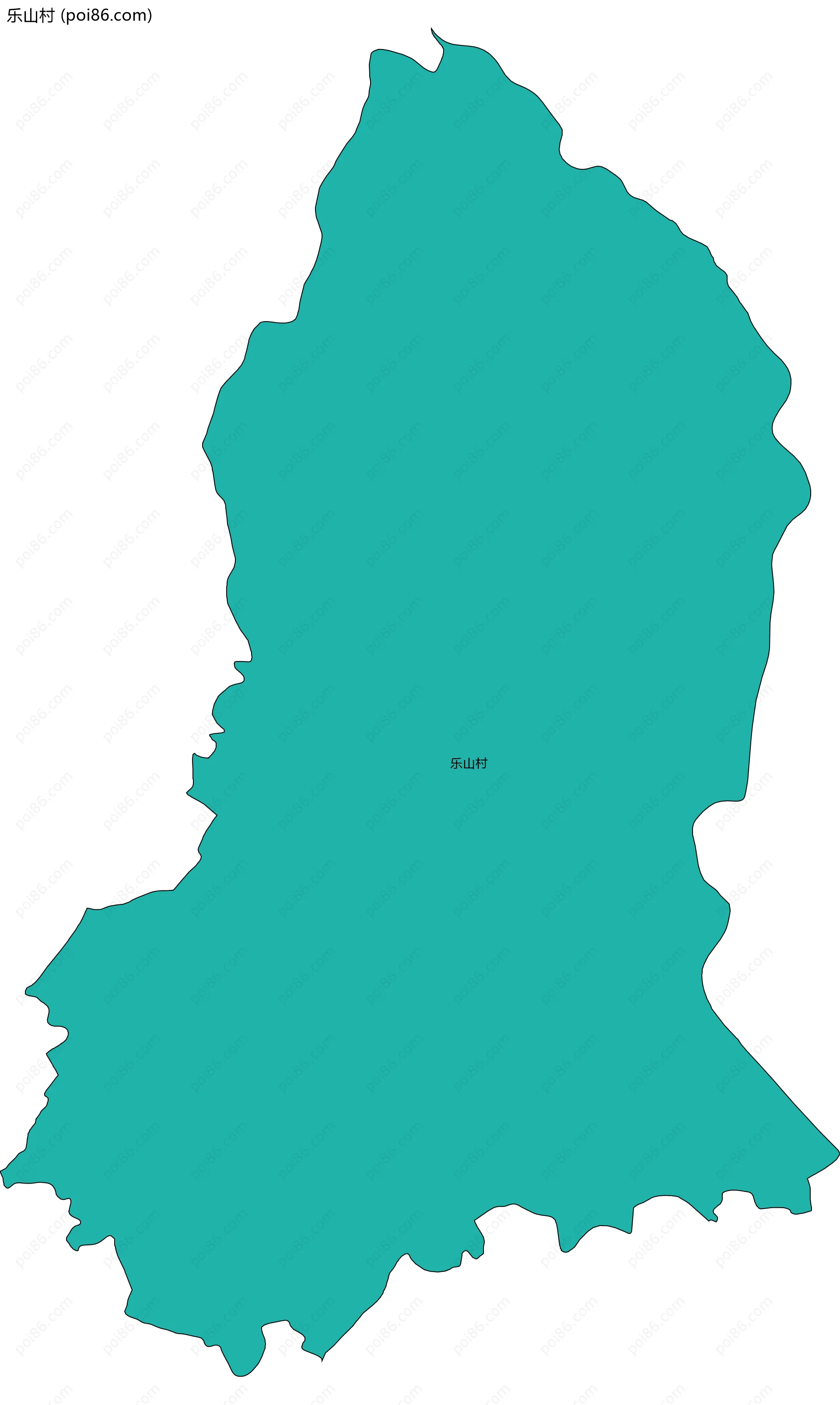 乐山村边界地图