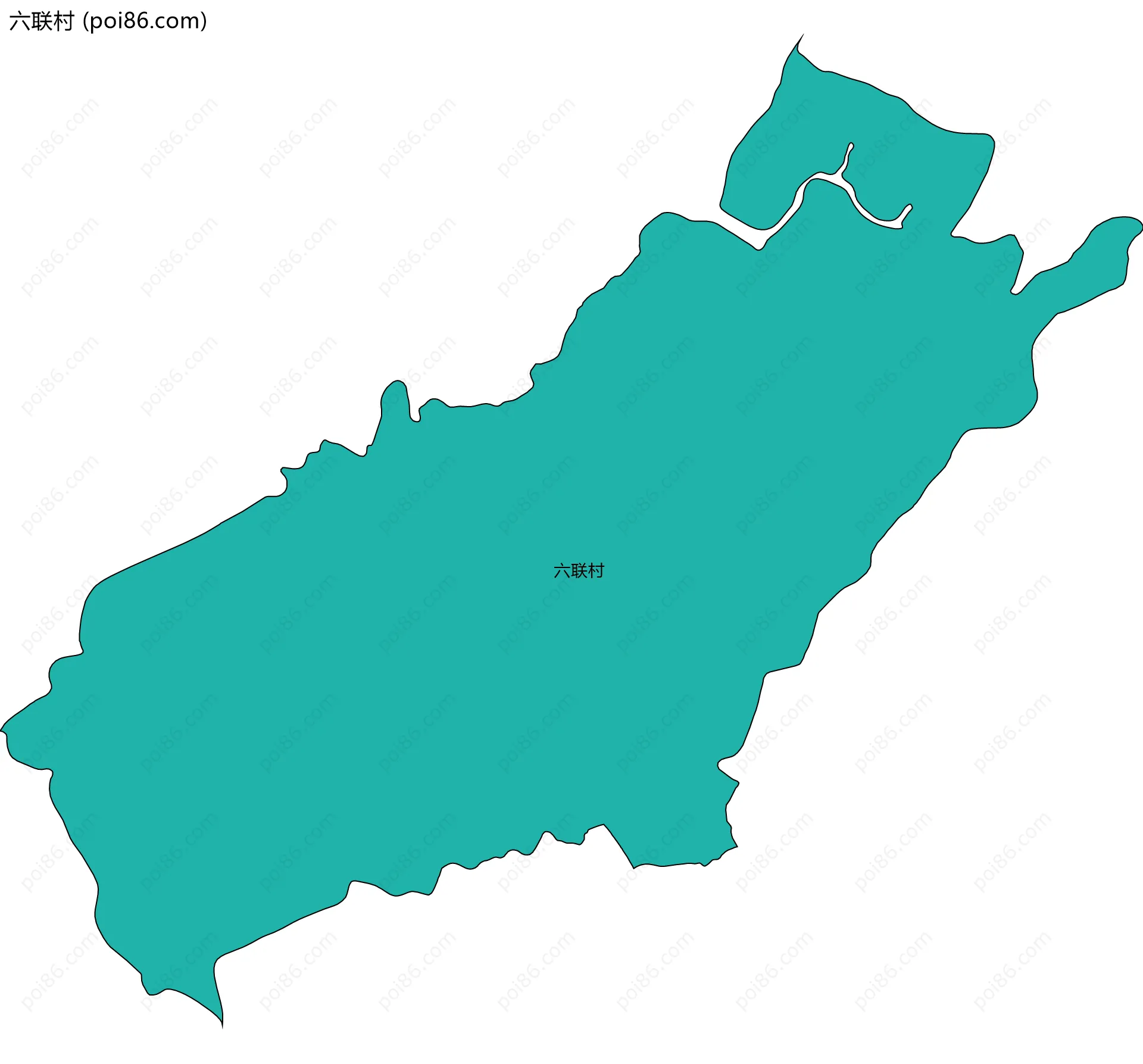 六联村边界地图