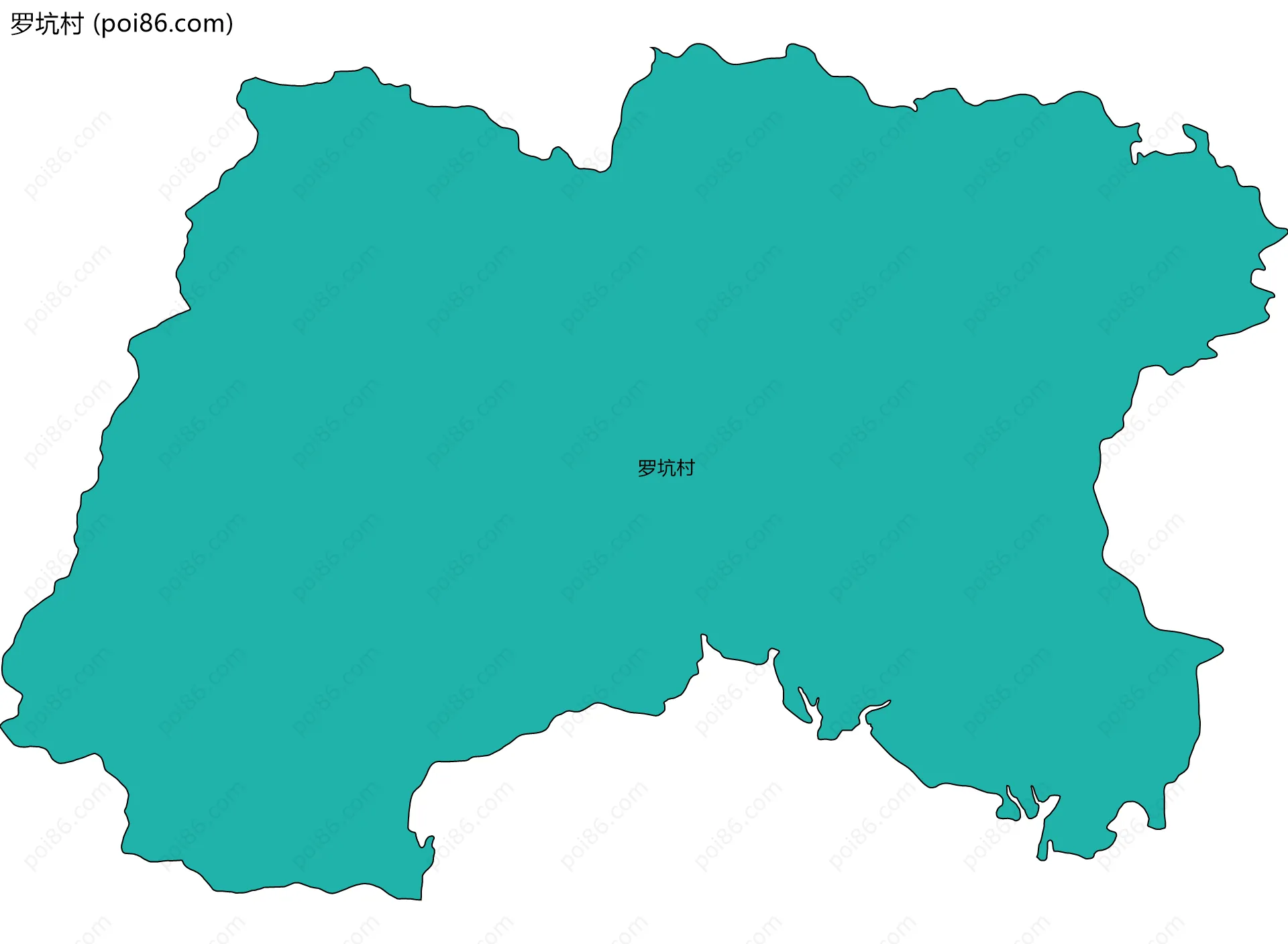 罗坑村边界地图