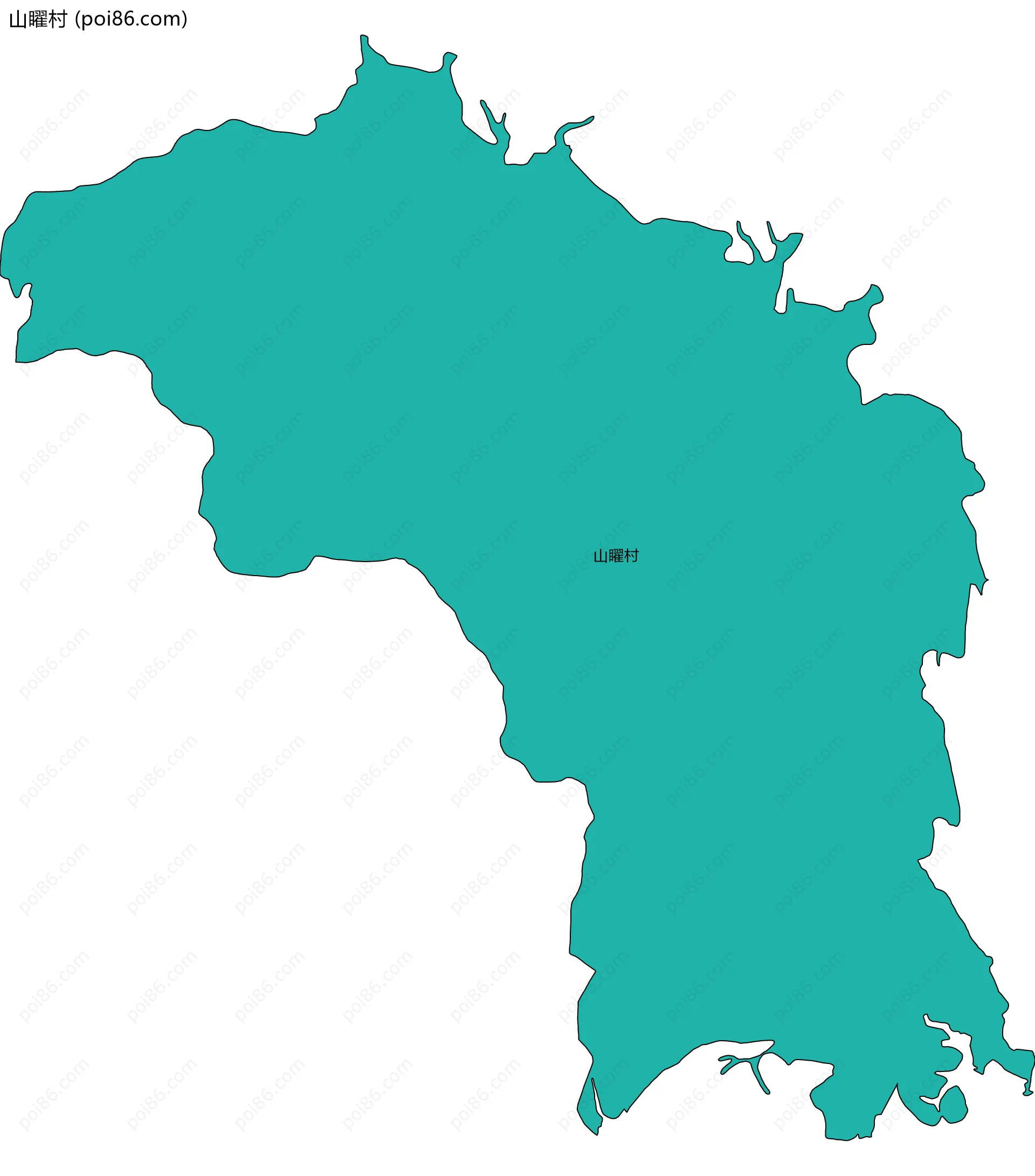 山矅村边界地图